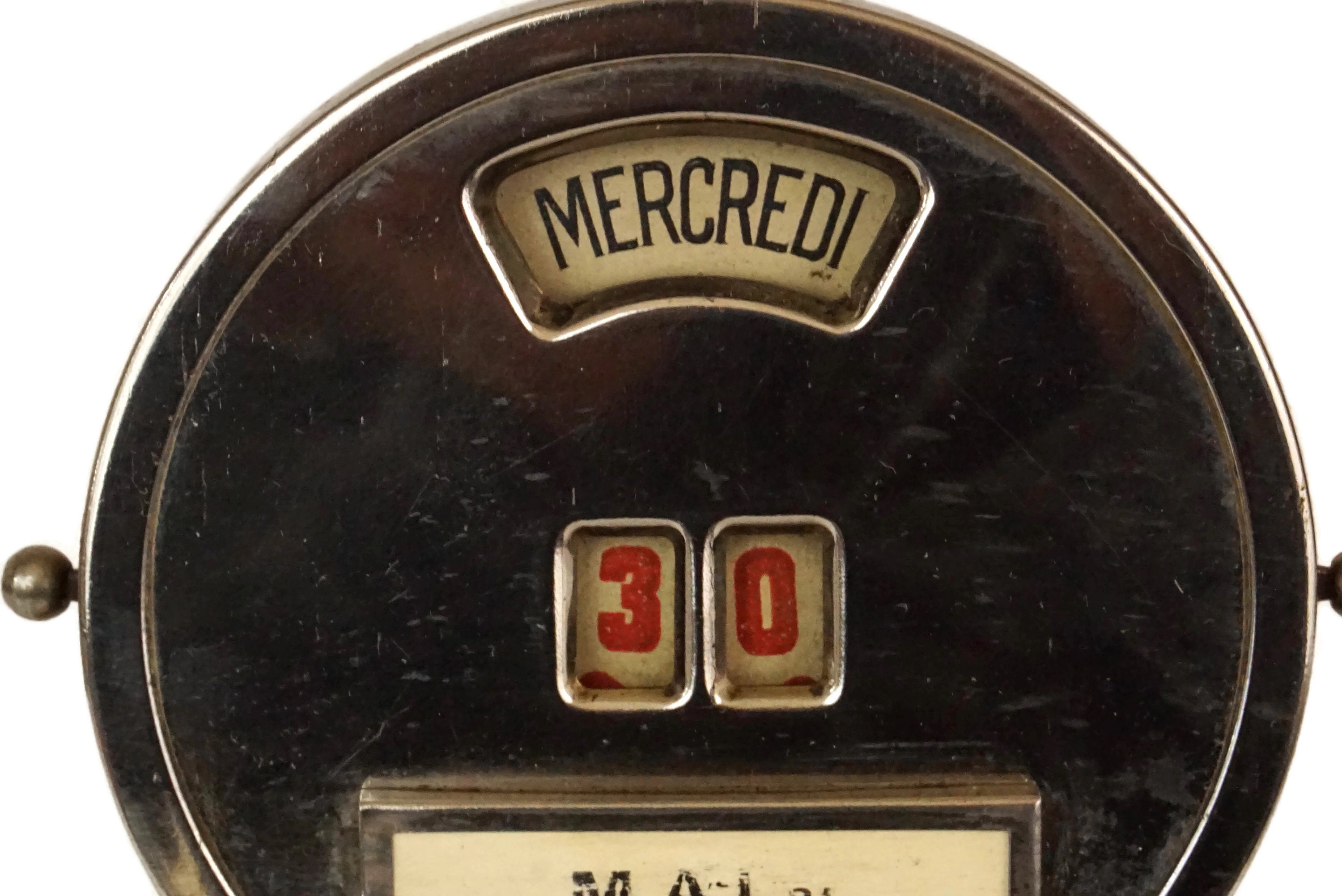Art Deco Perpetual Desk Calendar, Vintage French Office Decor and Accessory