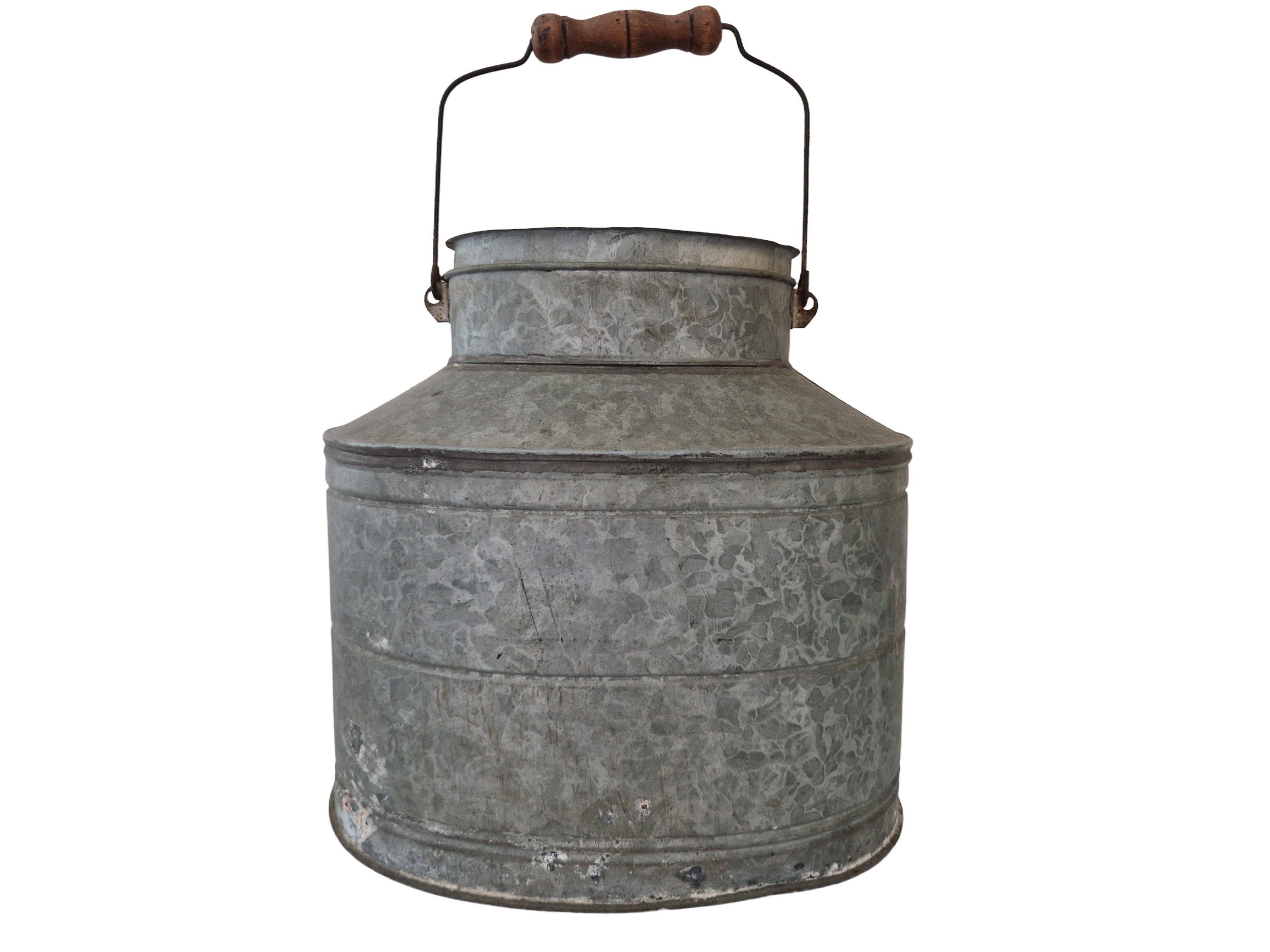 French Galvanized Fishing Creel, Large Vintage Zinc Minnow Bucket, Gift for  Fisherman