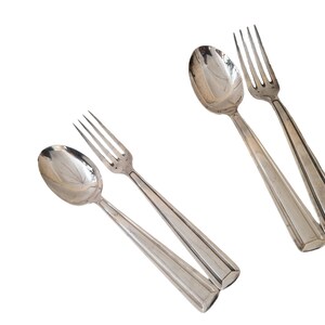Art Deco Pasta Boxed Set with Napkin Rings, Forks and Spoons