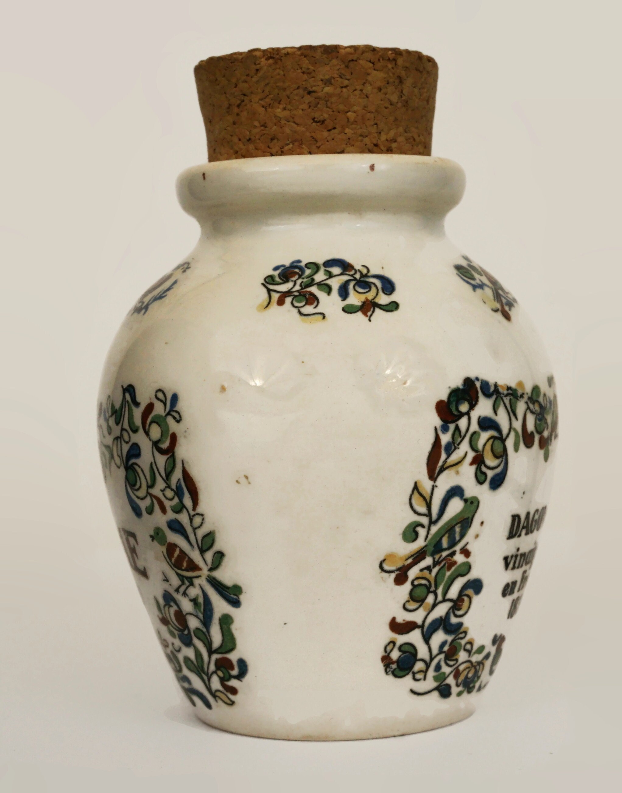 Vintage French Ceramic Mustard Jar, Pikarome Digoin Sarreguemines Pot
