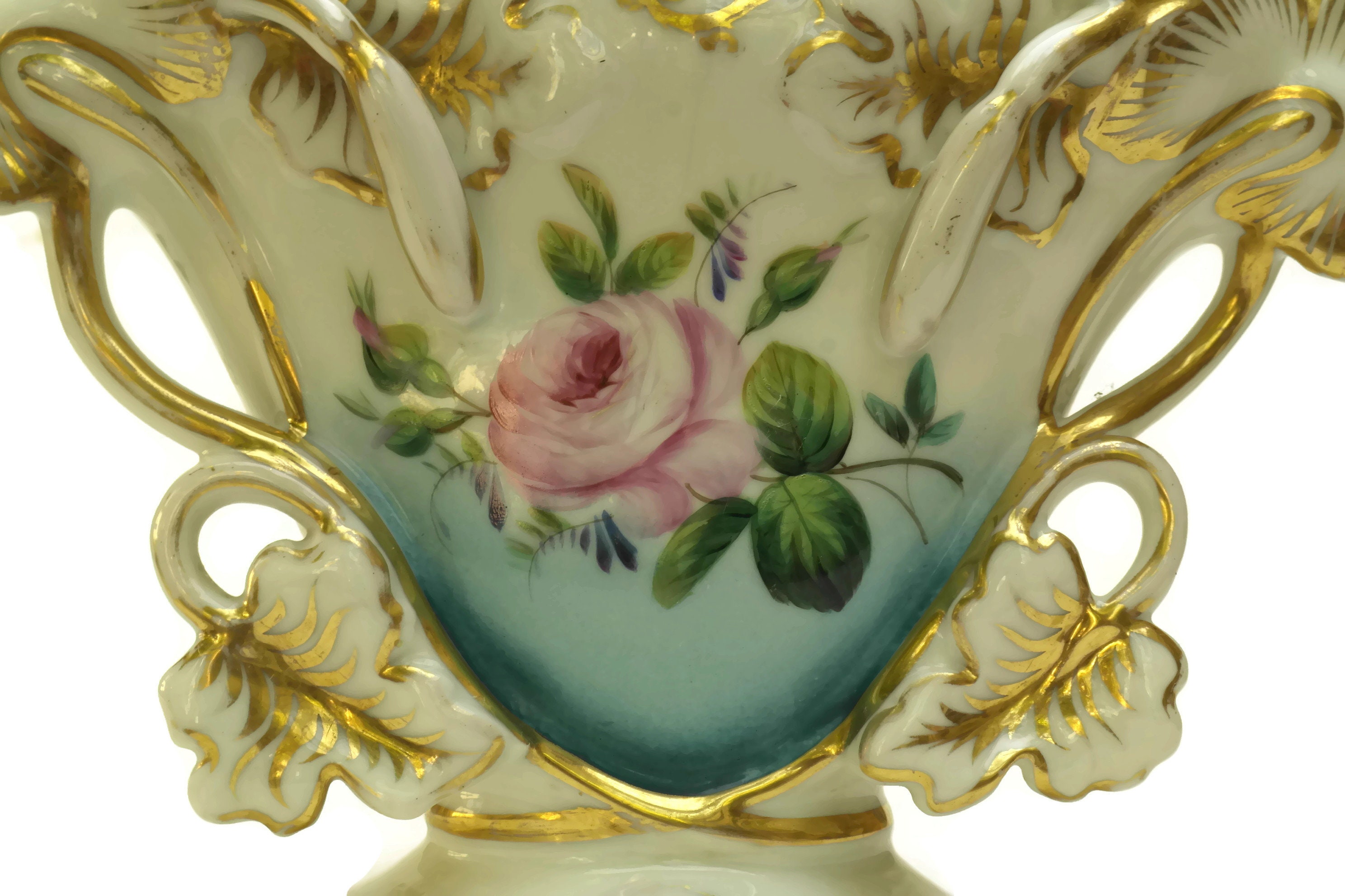 Antique Porcelain Wedding Centerpiece Vase