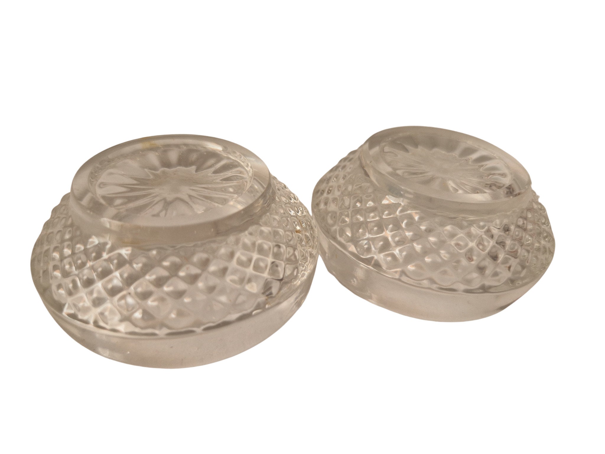 Baccarat Crystal Open Salts, French Salt and Pepper Cellars