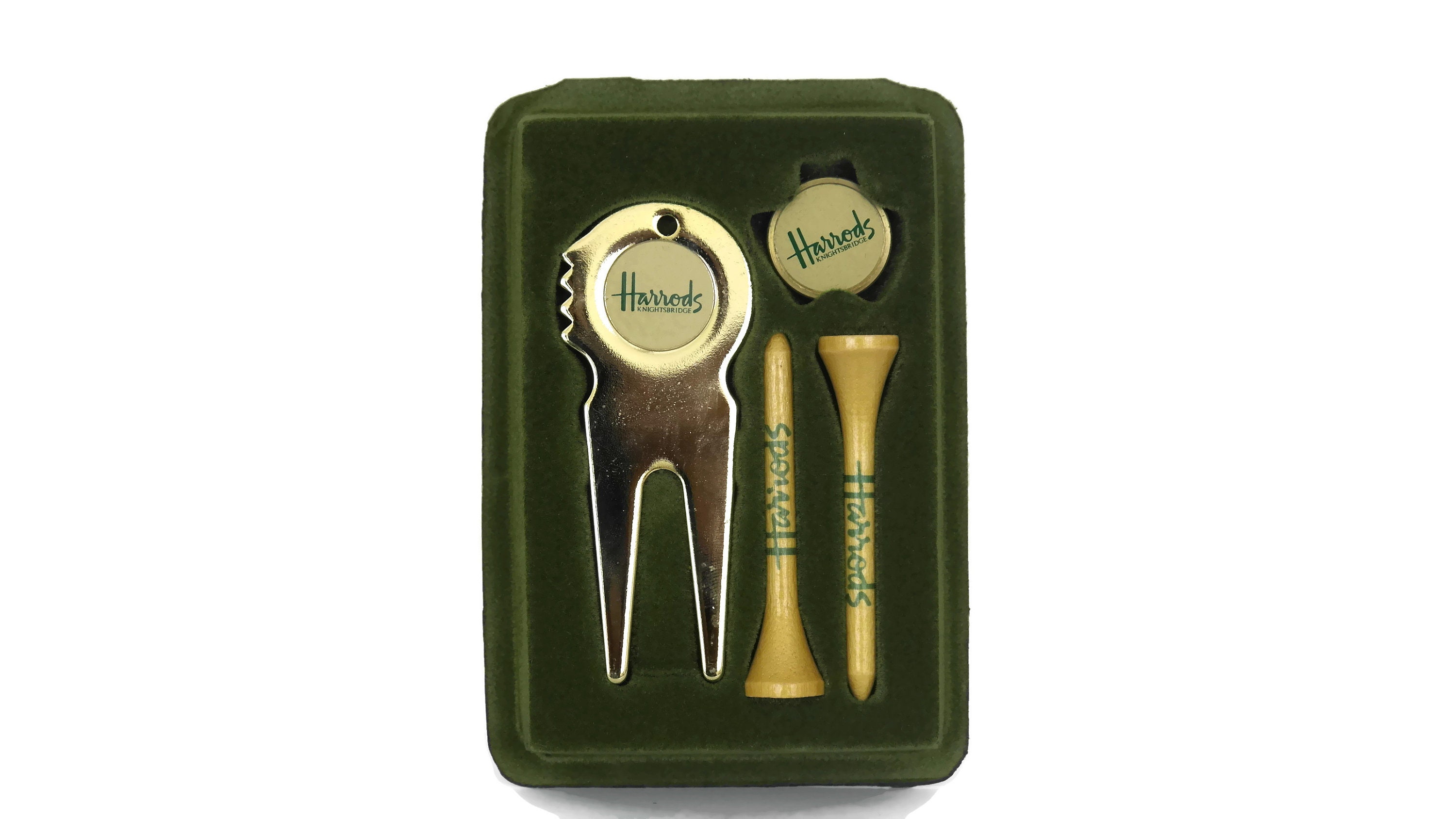 Vintage Harrods Golf Tee Set, Gift for Golfer