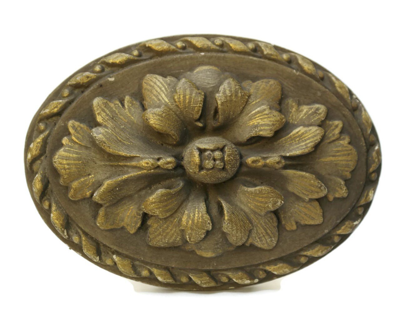 Antique Curtain Tie Backs. French Provincial Decor. Gold Curtain Ties.