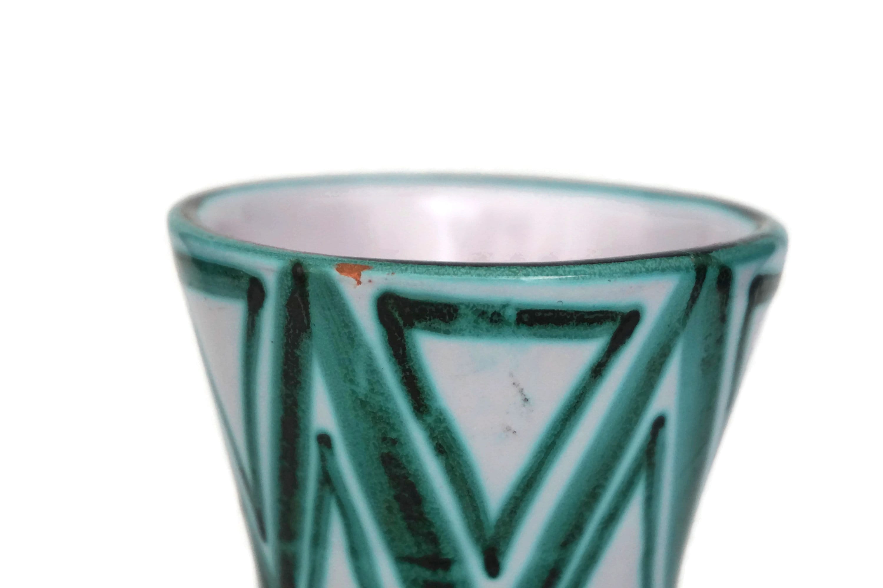 Robert Picault Vallauris Pottery Vase, Mid Century Art Studio Ceramic