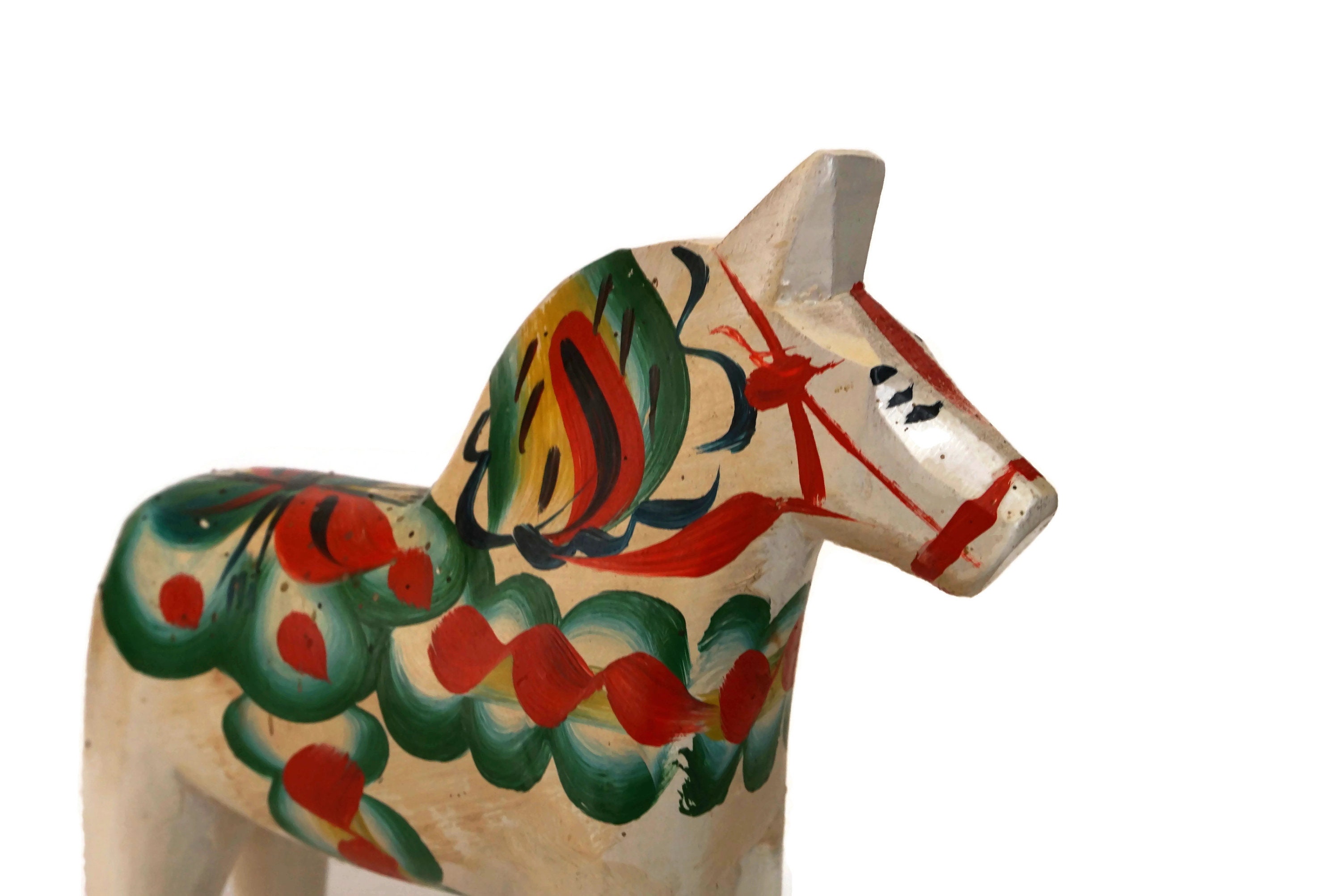 Vintage Swedish Dala Horse Figurine by Nils Olsson, Dalecarlian Folk