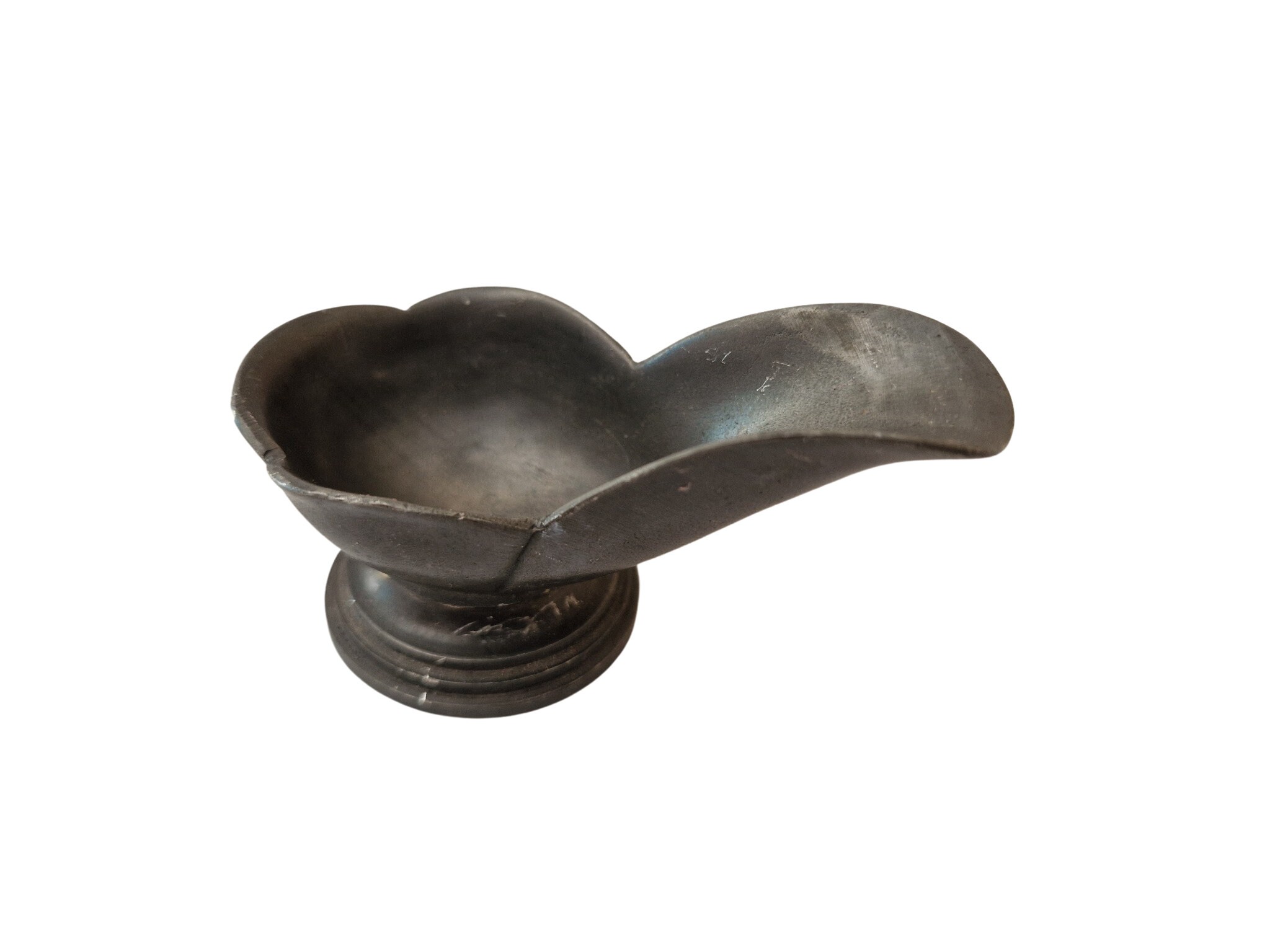 French Pewter Pipe Holder & Rest Stand, Vintage Tobacco Smoking Gift