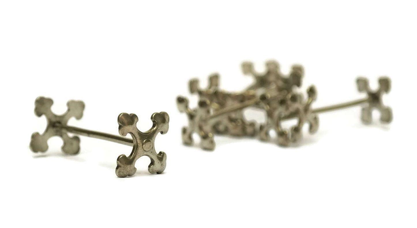 French Antique Christofle Silver Knife Rests, 19th Century Silverware