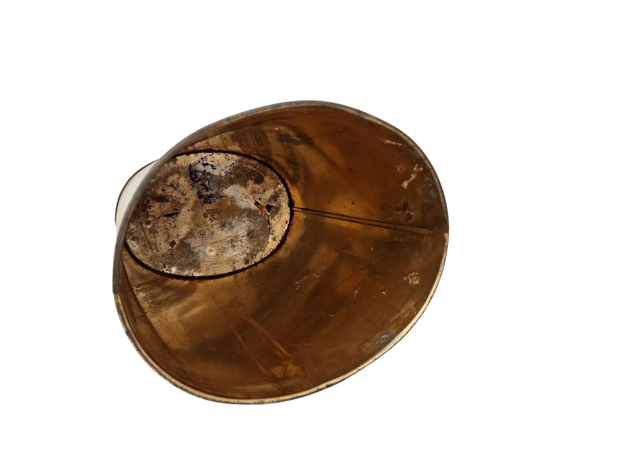 Vintage French Tole Waste Basket with Antique Style Map of Europe by