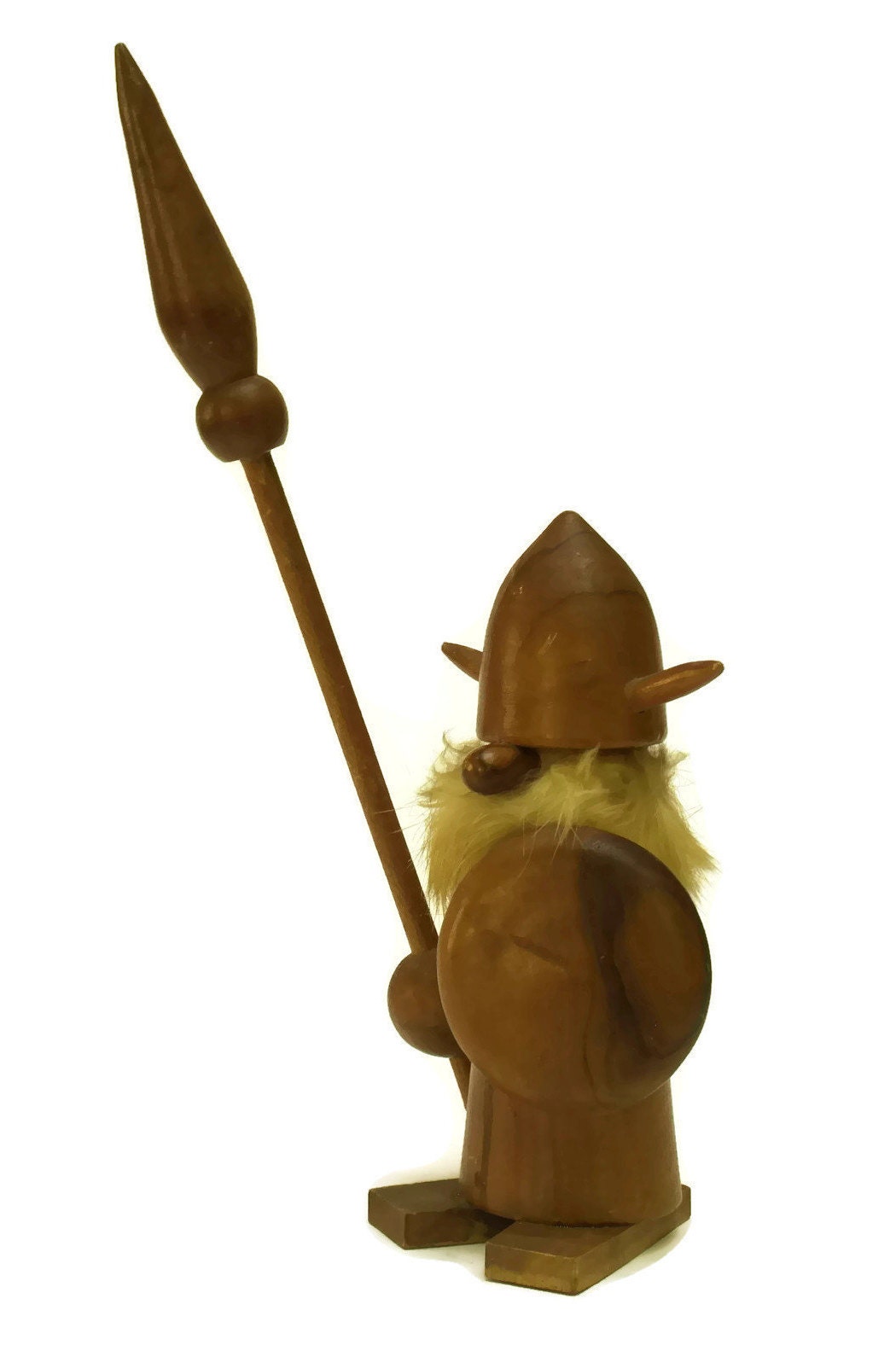 Scandinavian Teak Wood Viking Doll