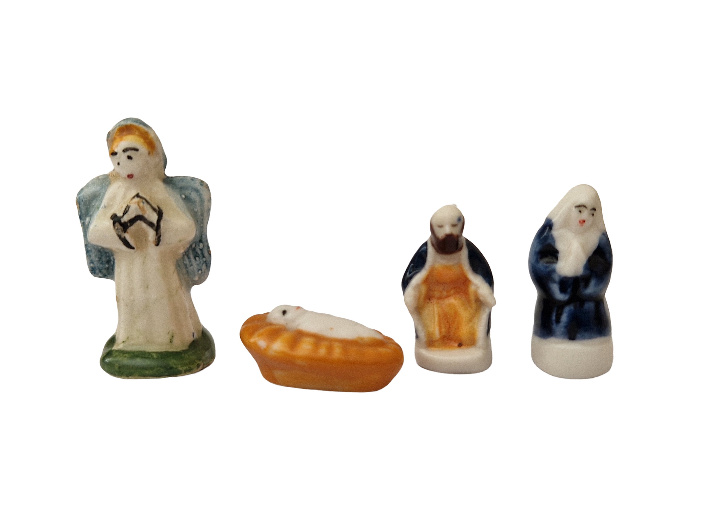 Set of 20 Feves Figurines Ceramic Statuettes Fèves Lot 