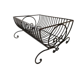 French Wire Dish Drainer, Vintage Plate Draining Rack, Rustic Country Kitchen Decor