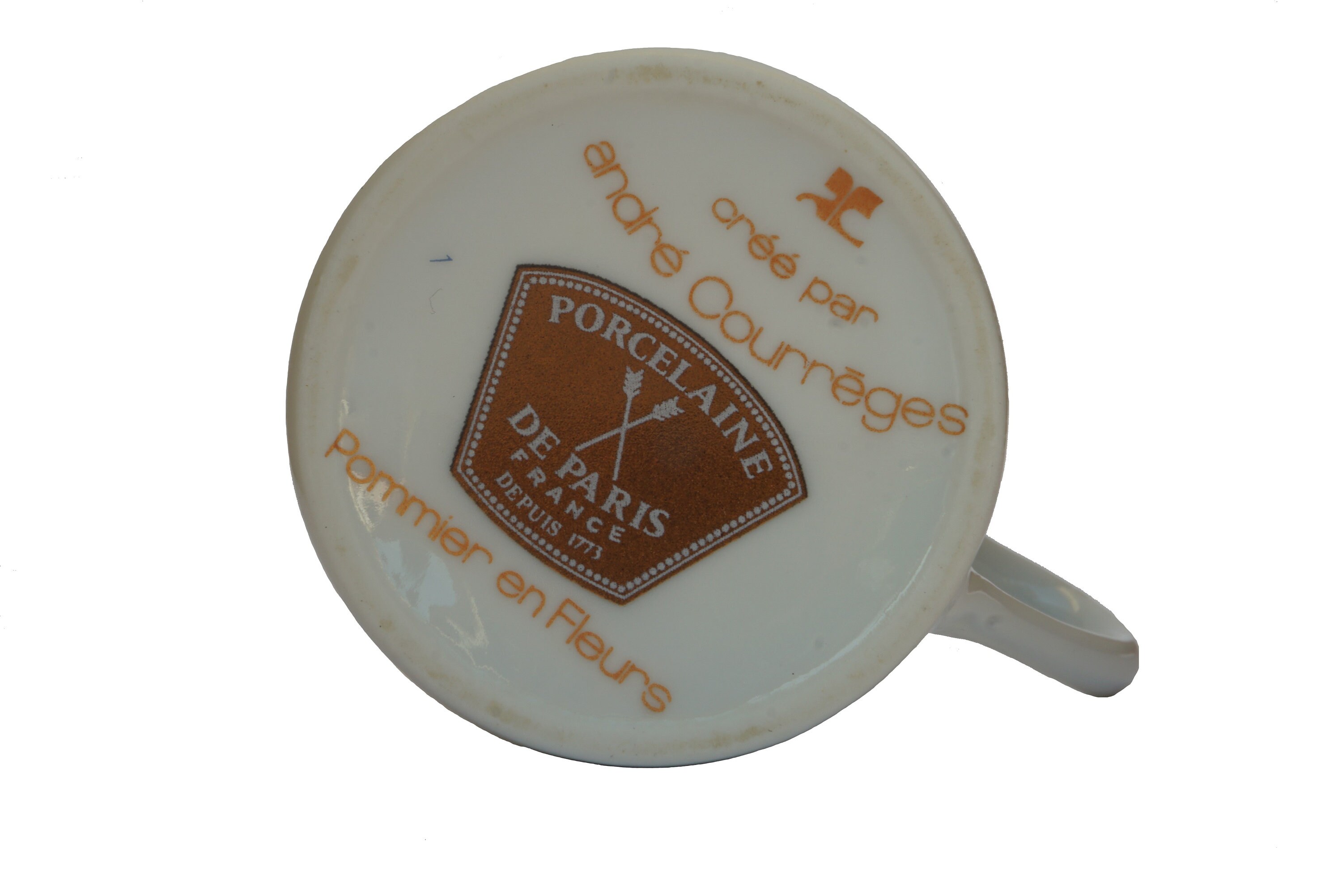 Vintage French Coffee Set by Andre Courreges, Paris Porcelain Expresso