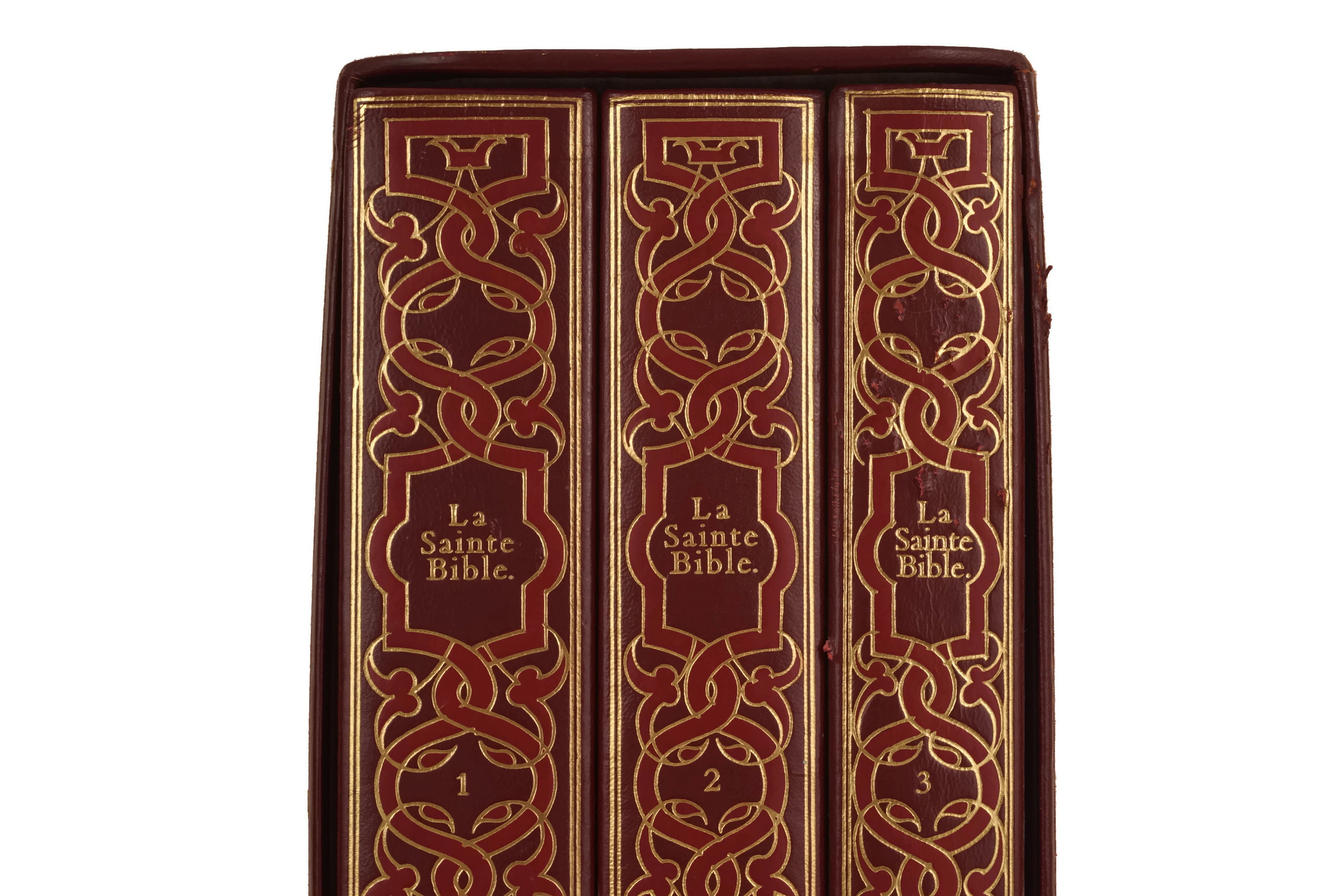 French Holy Bible Book Set, Vintage Christian Prayer Books, Religious