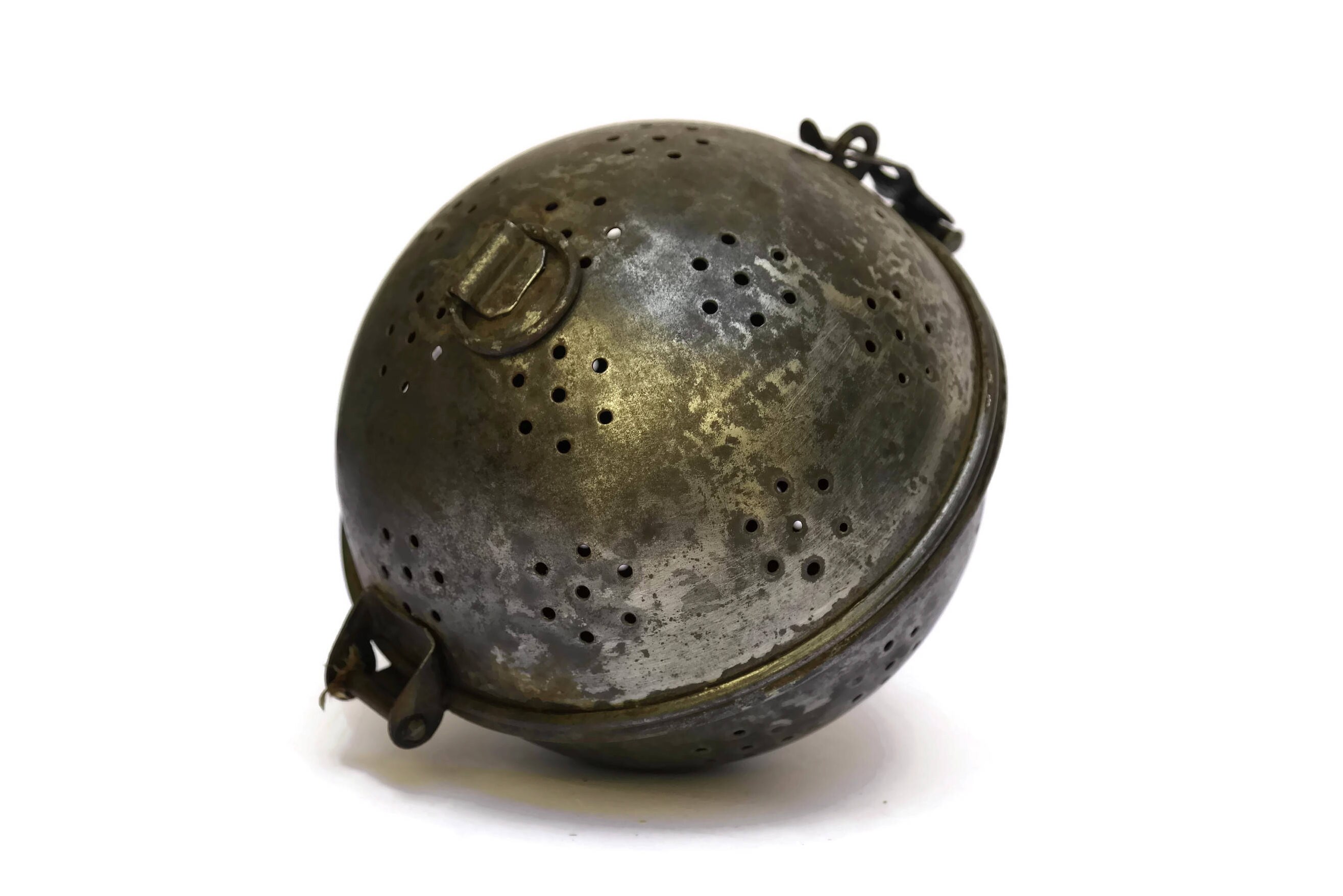 French Antique Rice Boiler Cooking Ball. Metal Tea Leaves and Herbs