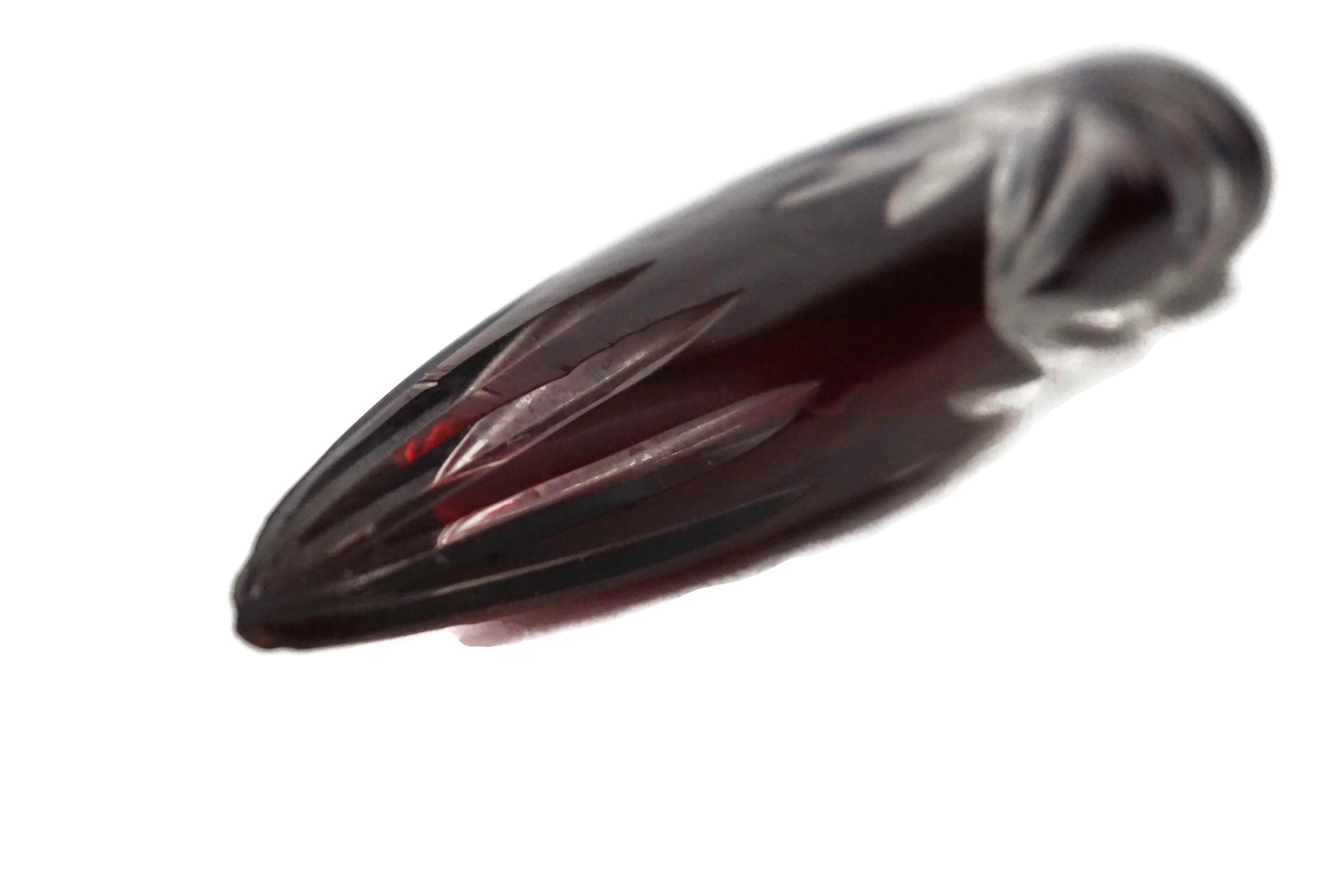 Antique Cut Glass Car Vase, Collectible French Automobile Bud and Stem