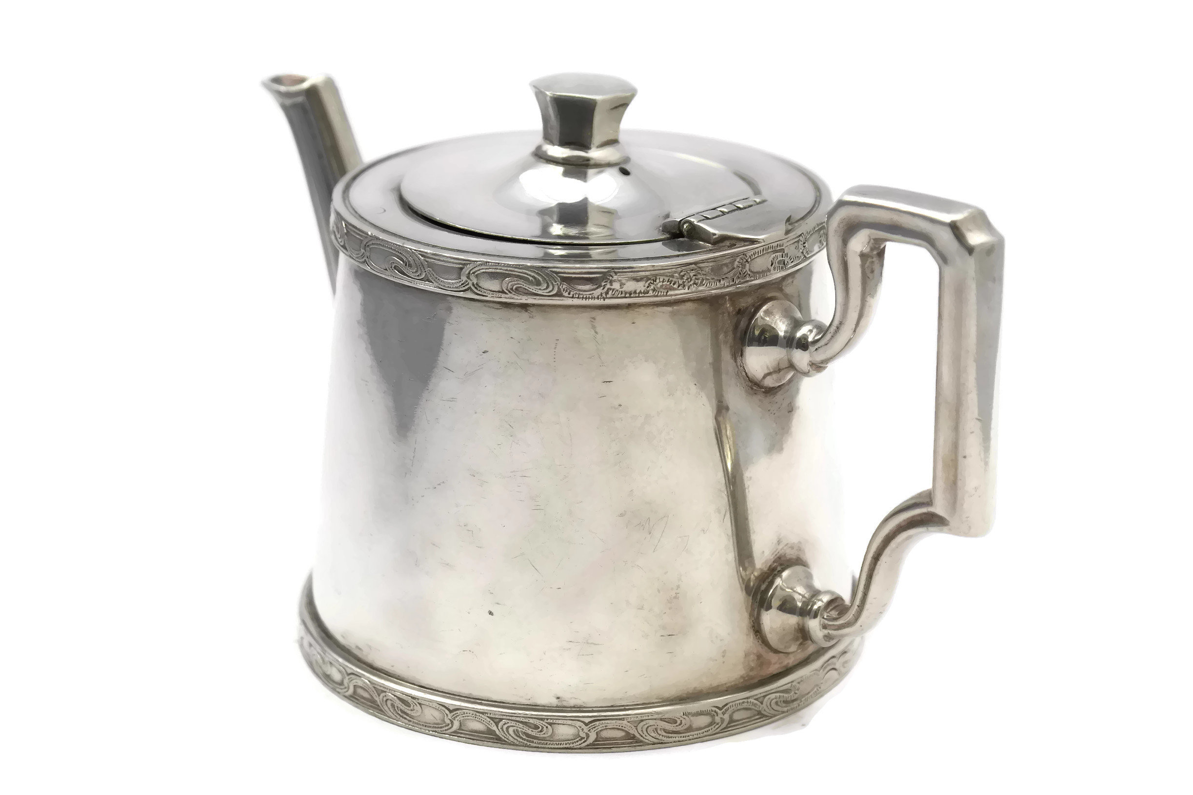 Vintage Orient Express Silver Teapot by Ercuis. French Collectible