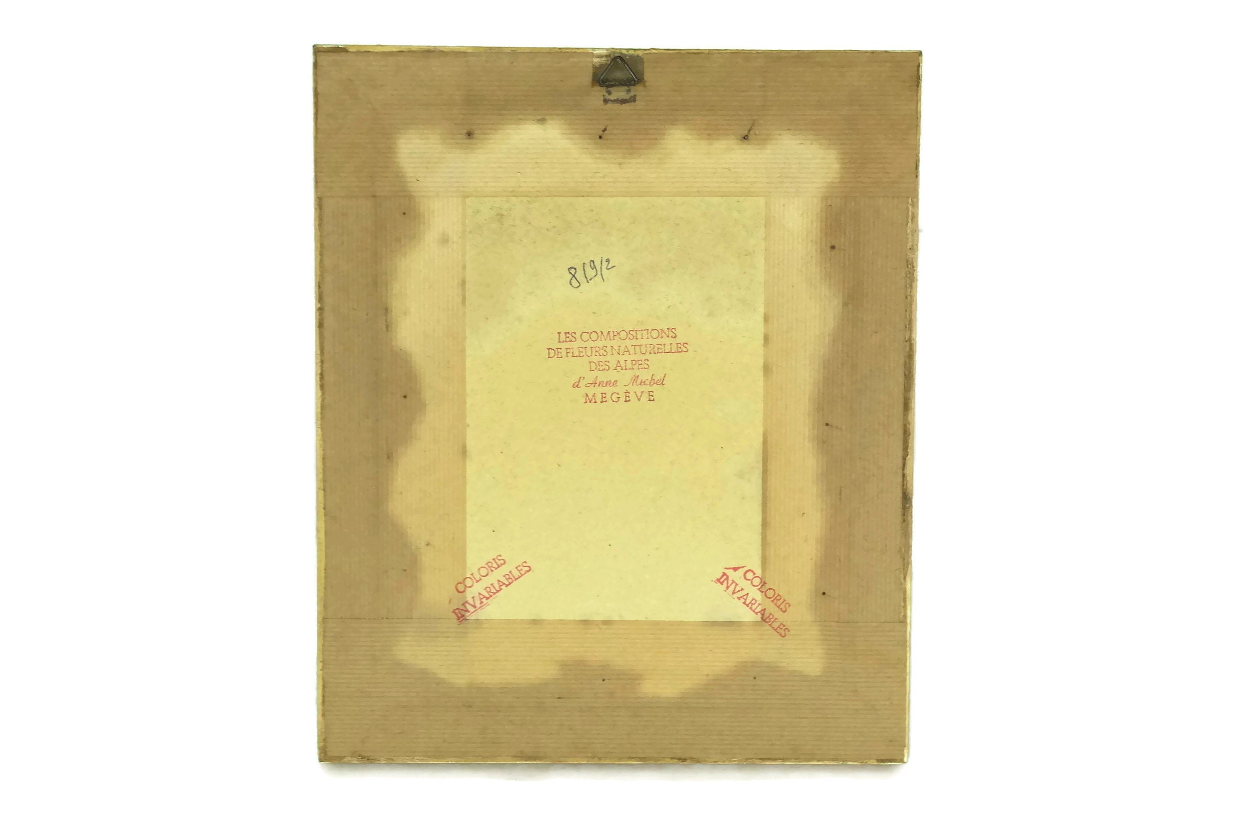 Dried Flower Art Bouquet in Frame, French Vintage Framed Floral Arrangement