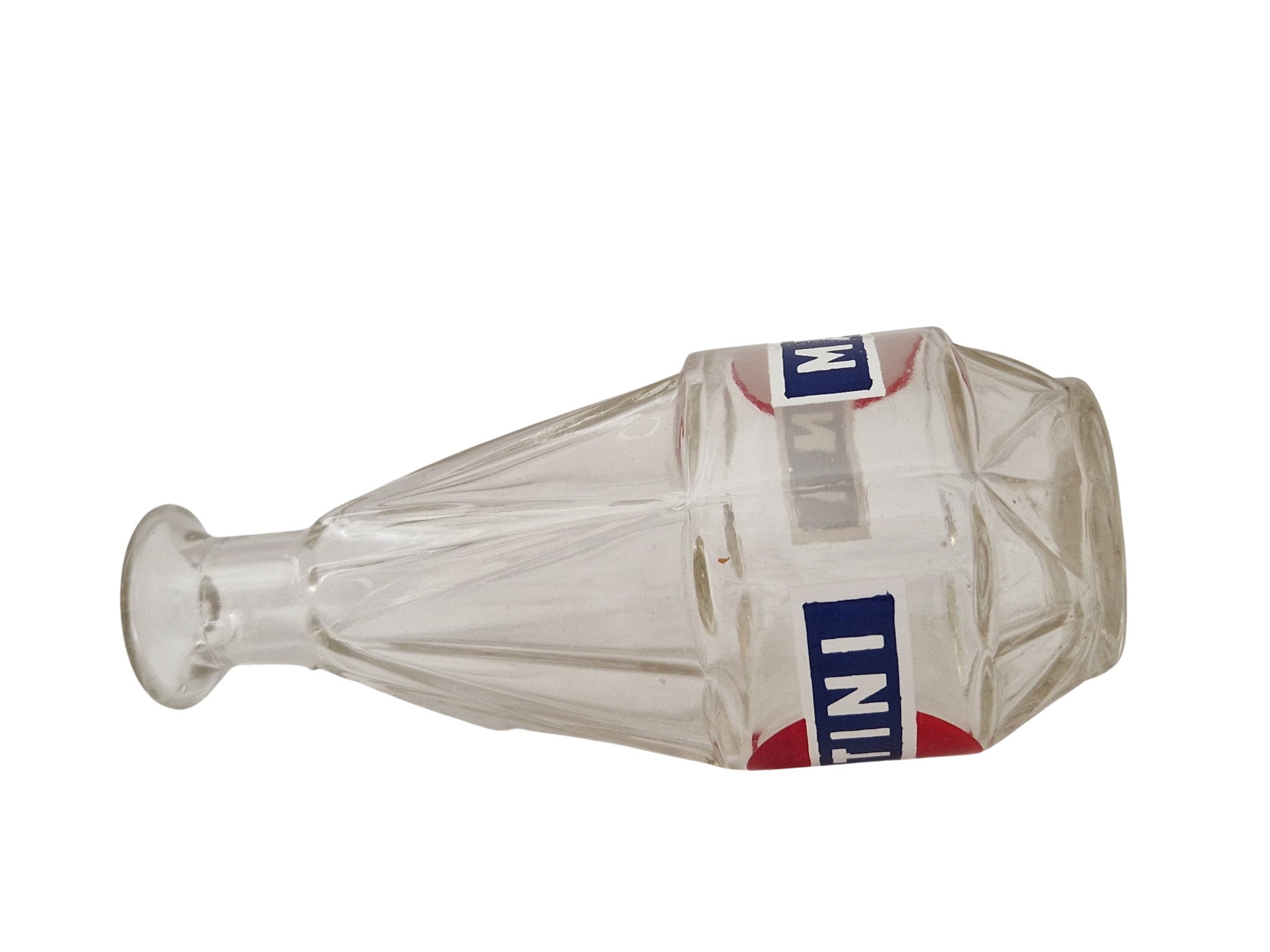 Vintage Martini Glass Bottle, French Bistro Water Pitcher, Mid Century