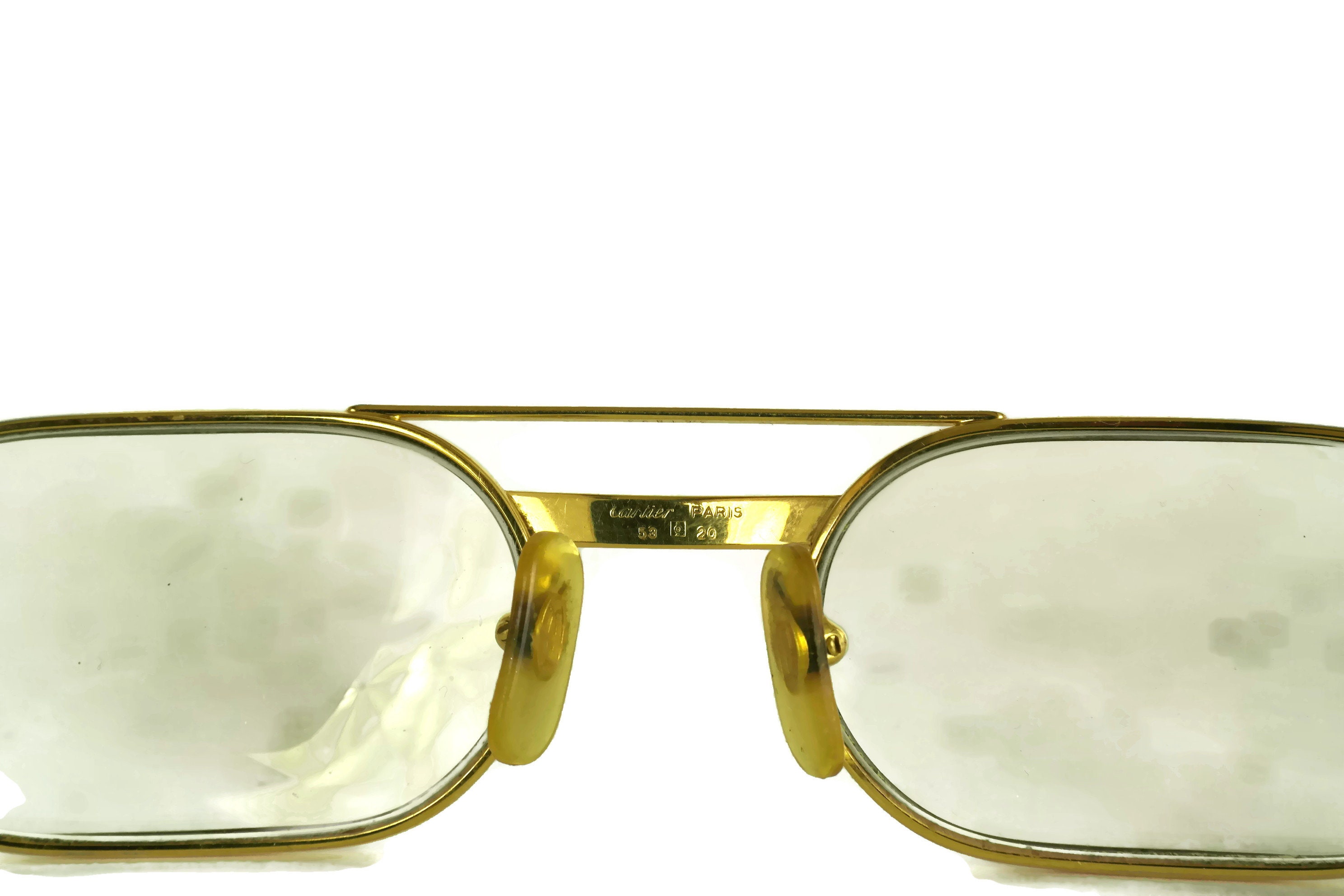 Vintage Cartier Glasses French Designer Gold Eyeglasses Frames In Must De Cartier Box Luxury