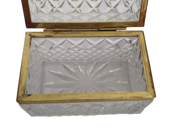 Antique French Crystal Jewelry Box, Charles X Han… - image 5