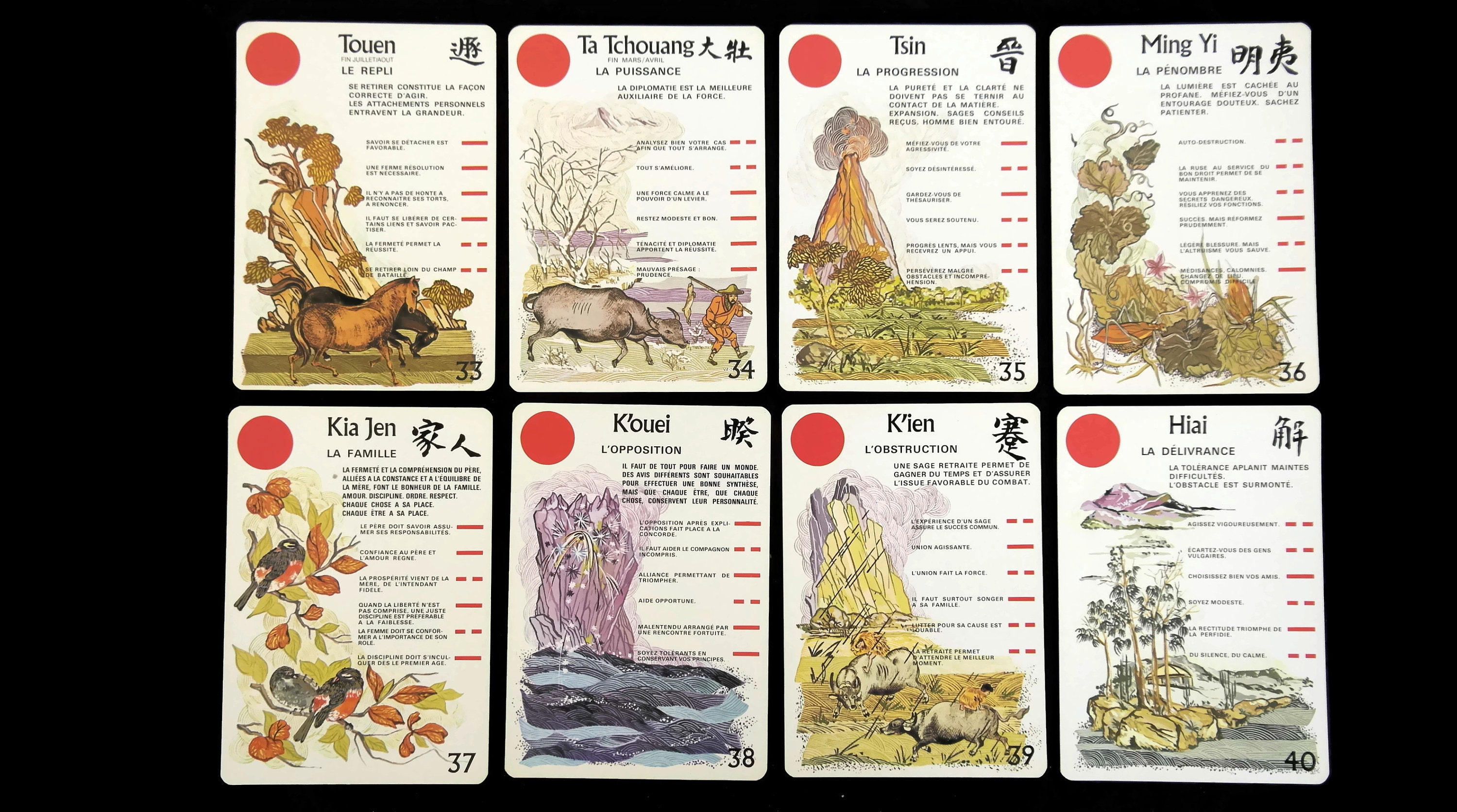 I-Ching Oriental Tarot Deck Cards by Paul Iki, Chinese Yi-King Oracle,  Fortune Telling, Psychological and Divination