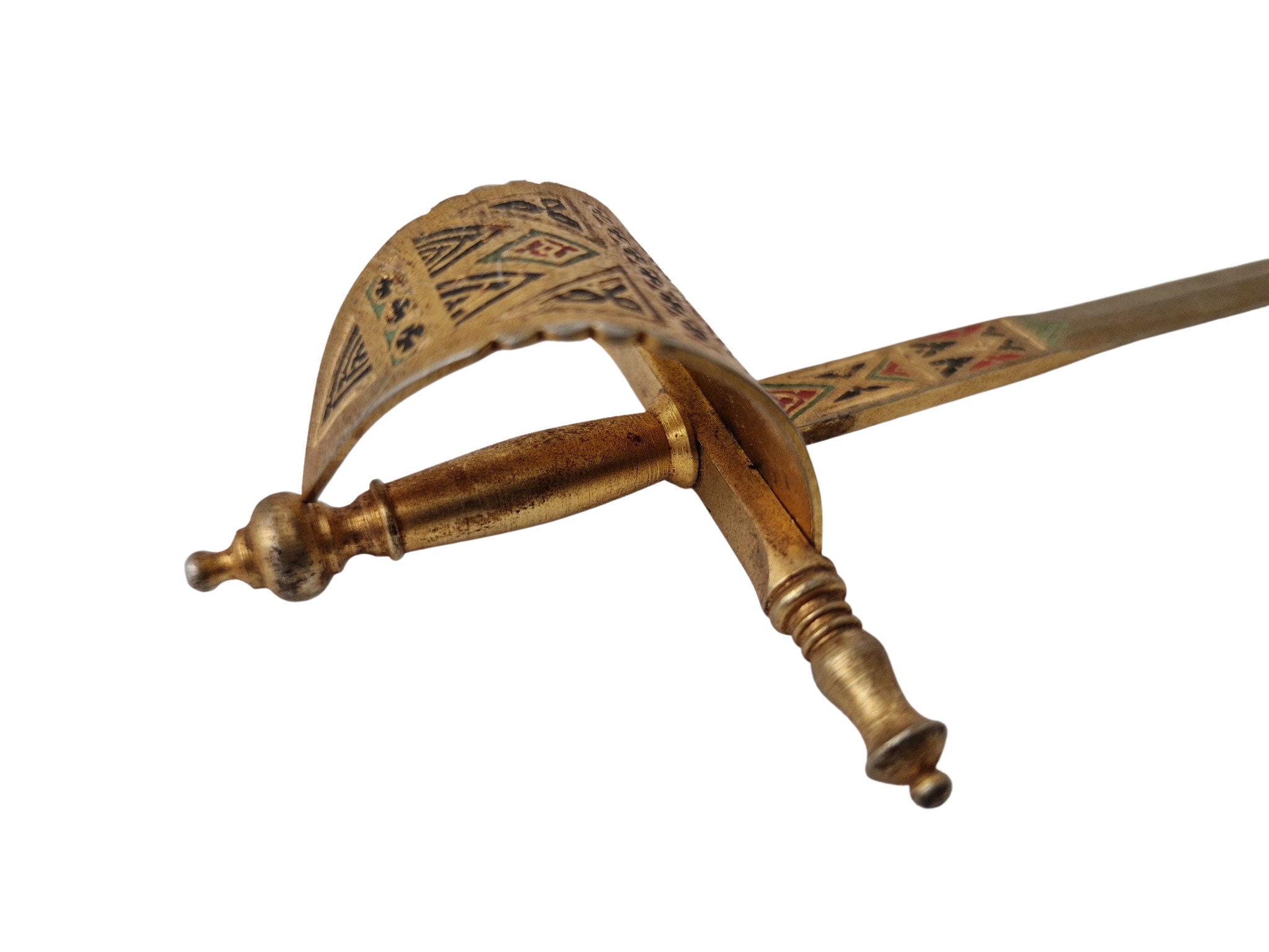 Toledo Sword Letter Opener Paper Knife, Vintage Desk Decor and Office Gifts