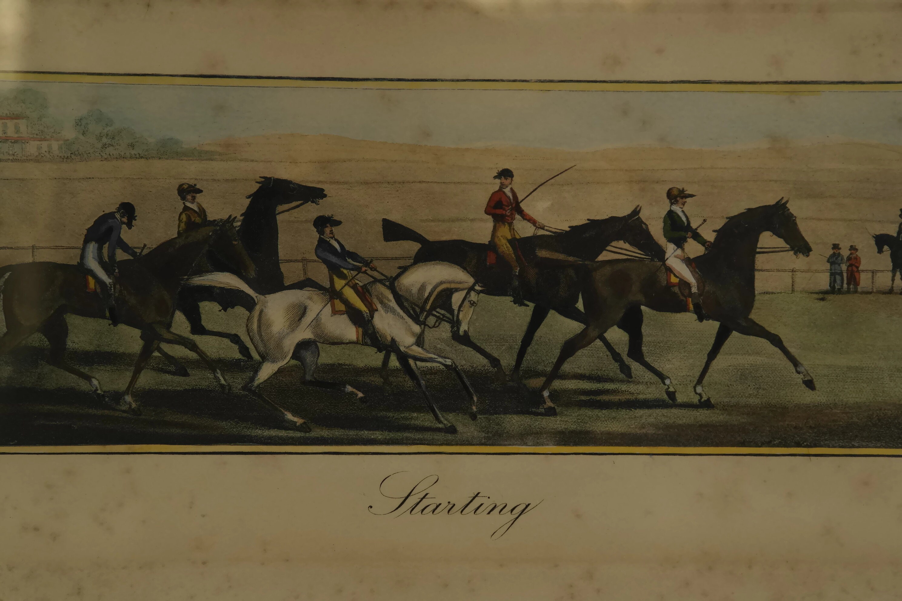 Horse Racing Art Print by James Pollard. STARTING Antique Equestrian