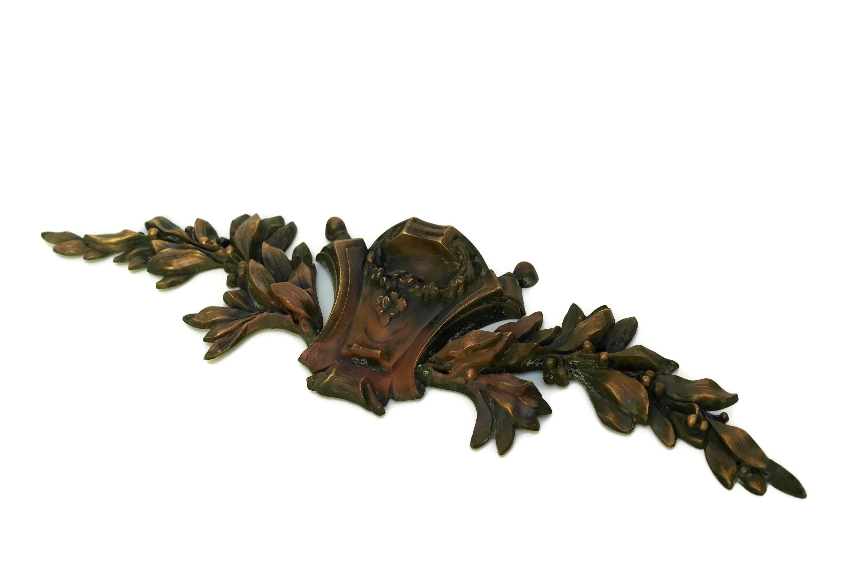 Antique Bronze French Furniture Molding Ornament.