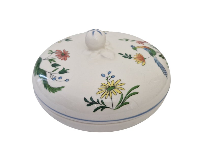 Gien Ceramic Candy Dish with Birds of Paradise