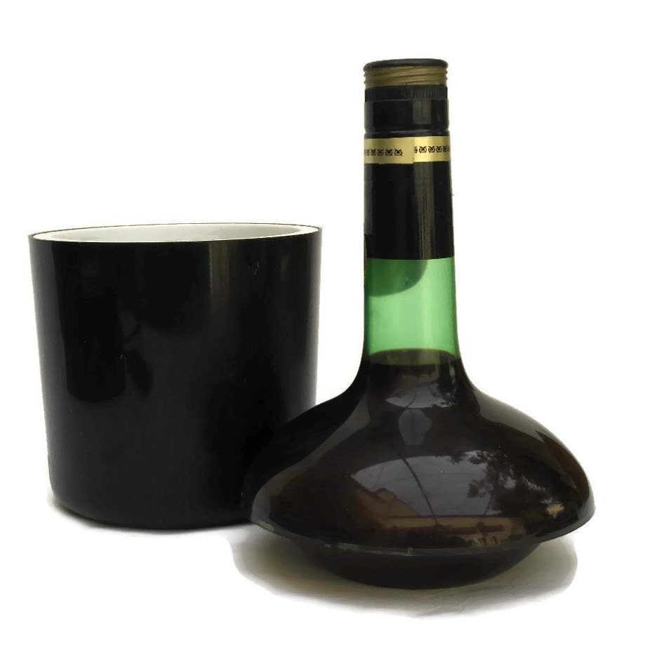 Courvoisier Cognac Bottle Ice Bucket, Vintage French Advertising