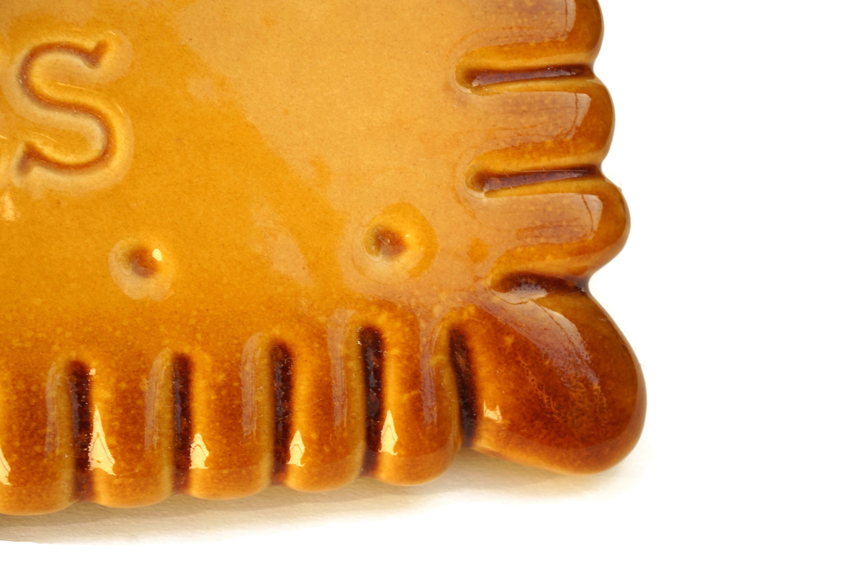 Ceramic French Biscuit Trivet, Lu Petit Beurre Large Vintage Pot Rest