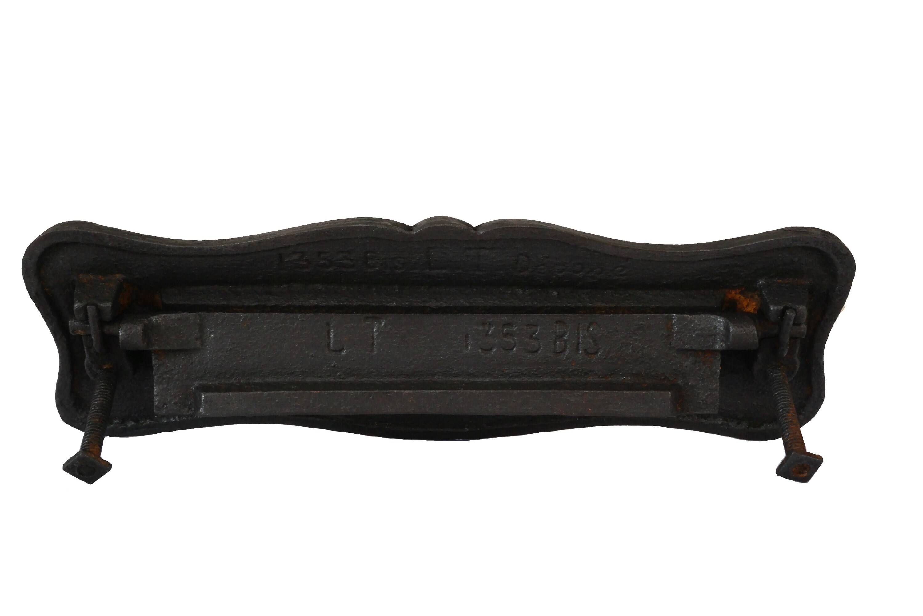 Antique French Letter Box Flap, Art Nouveau Mailbox Slot Cover