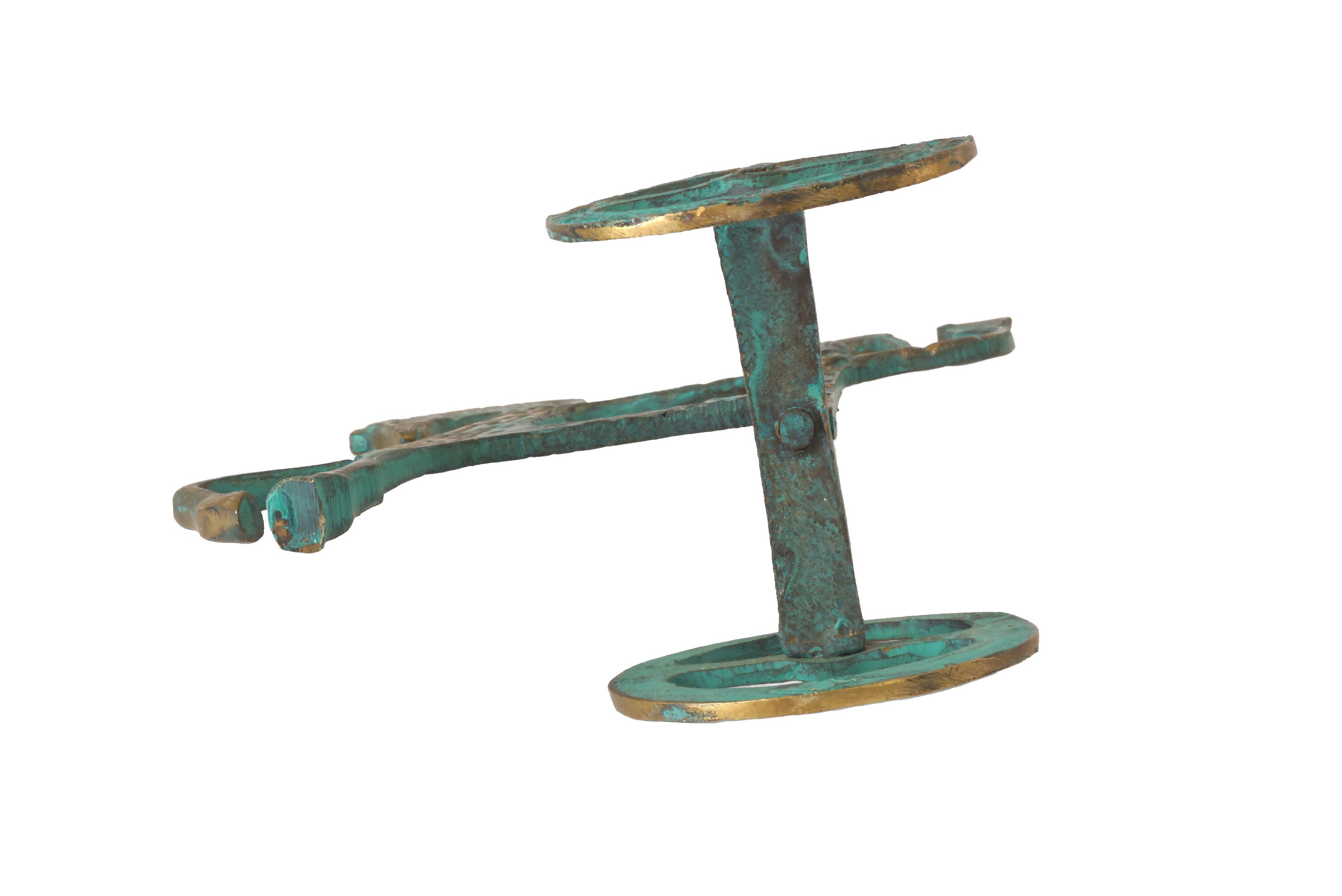 Vintage Bronze Goddess Athena Sculpture, Etruscan Style Horse and