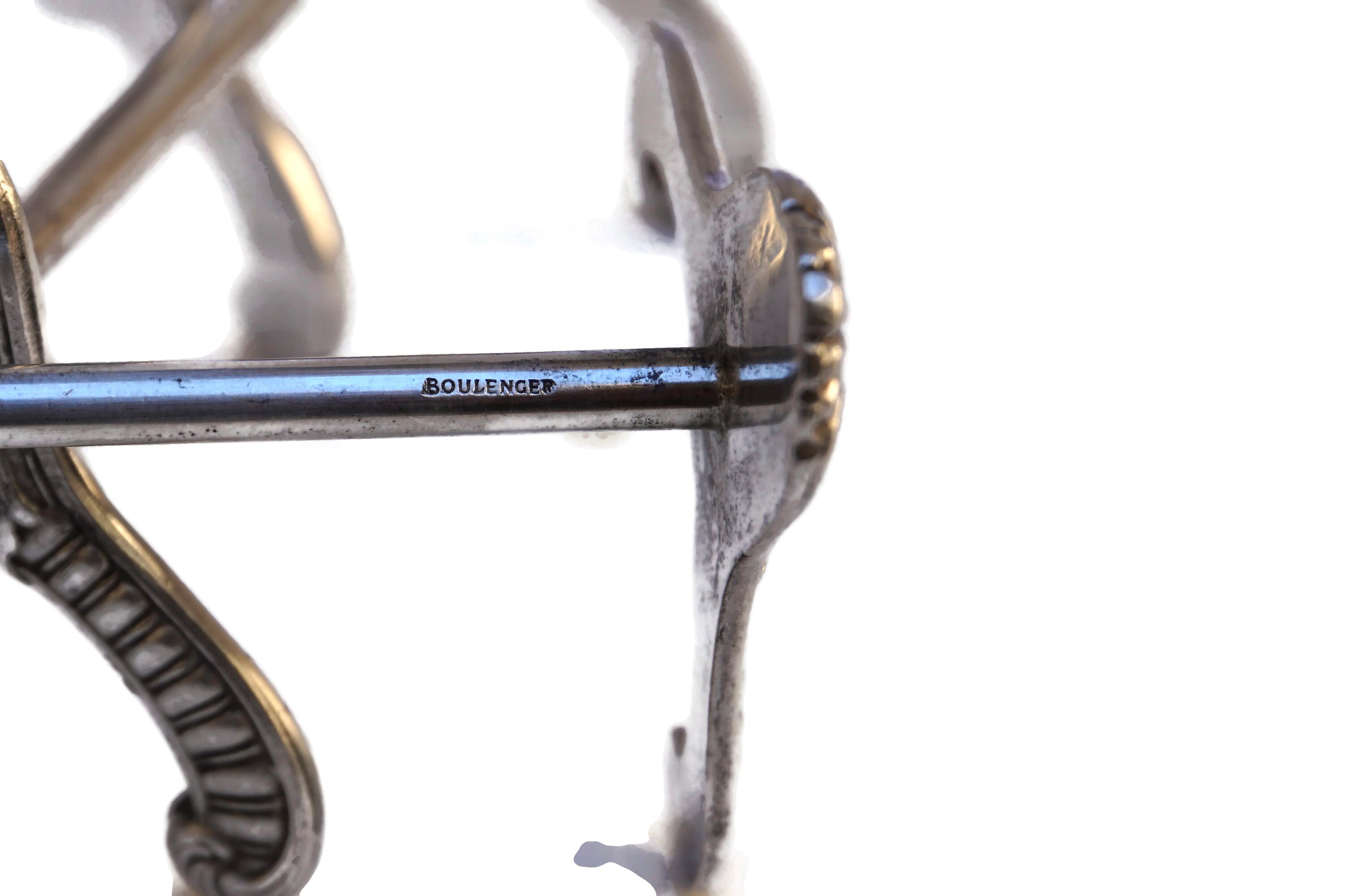 French Antique Boulenger Silver Knife Rests, 19th Century Silverware