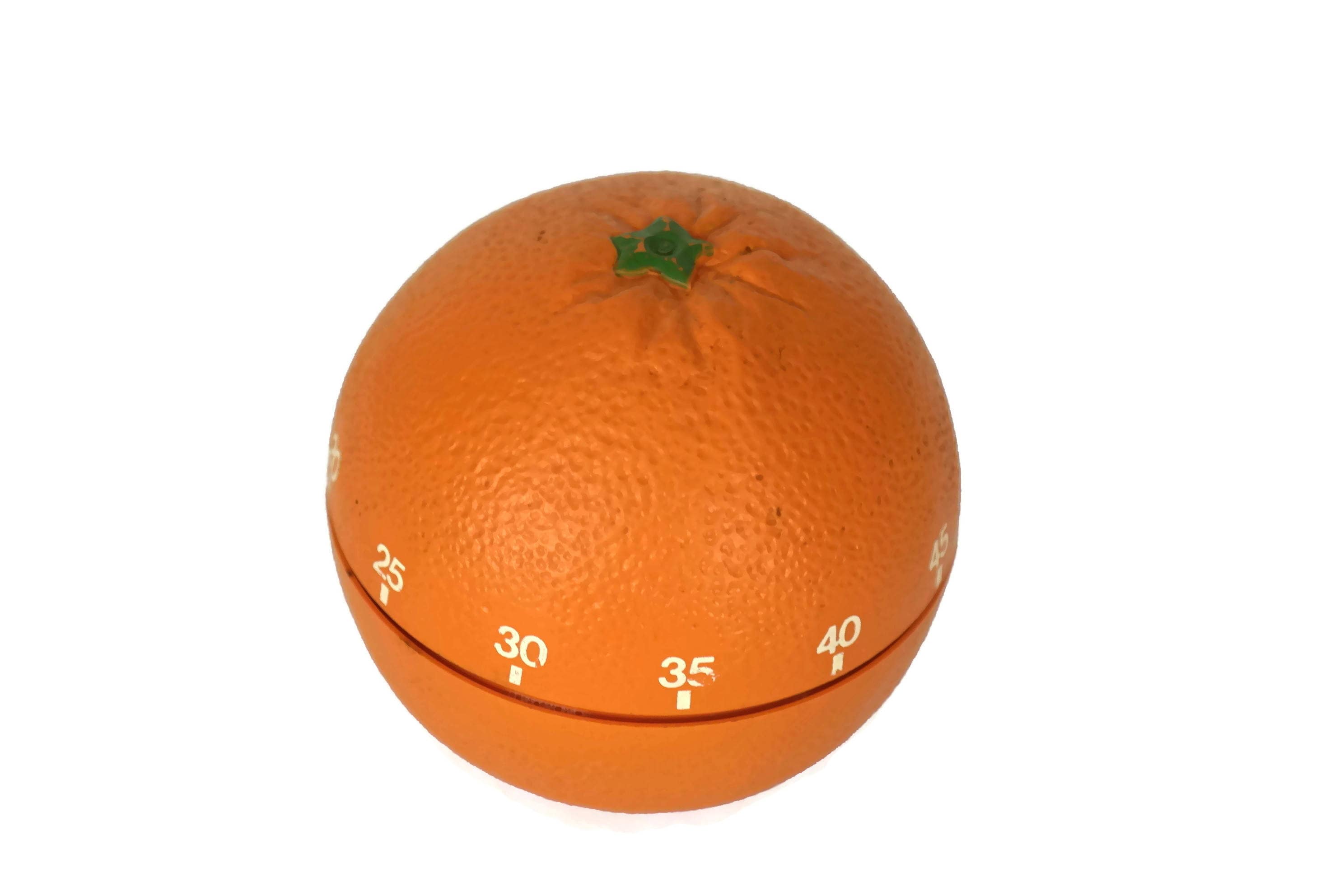 RESERVED for Jenn. Vintage Terraillon Kitchen Timer. Orange Plastic