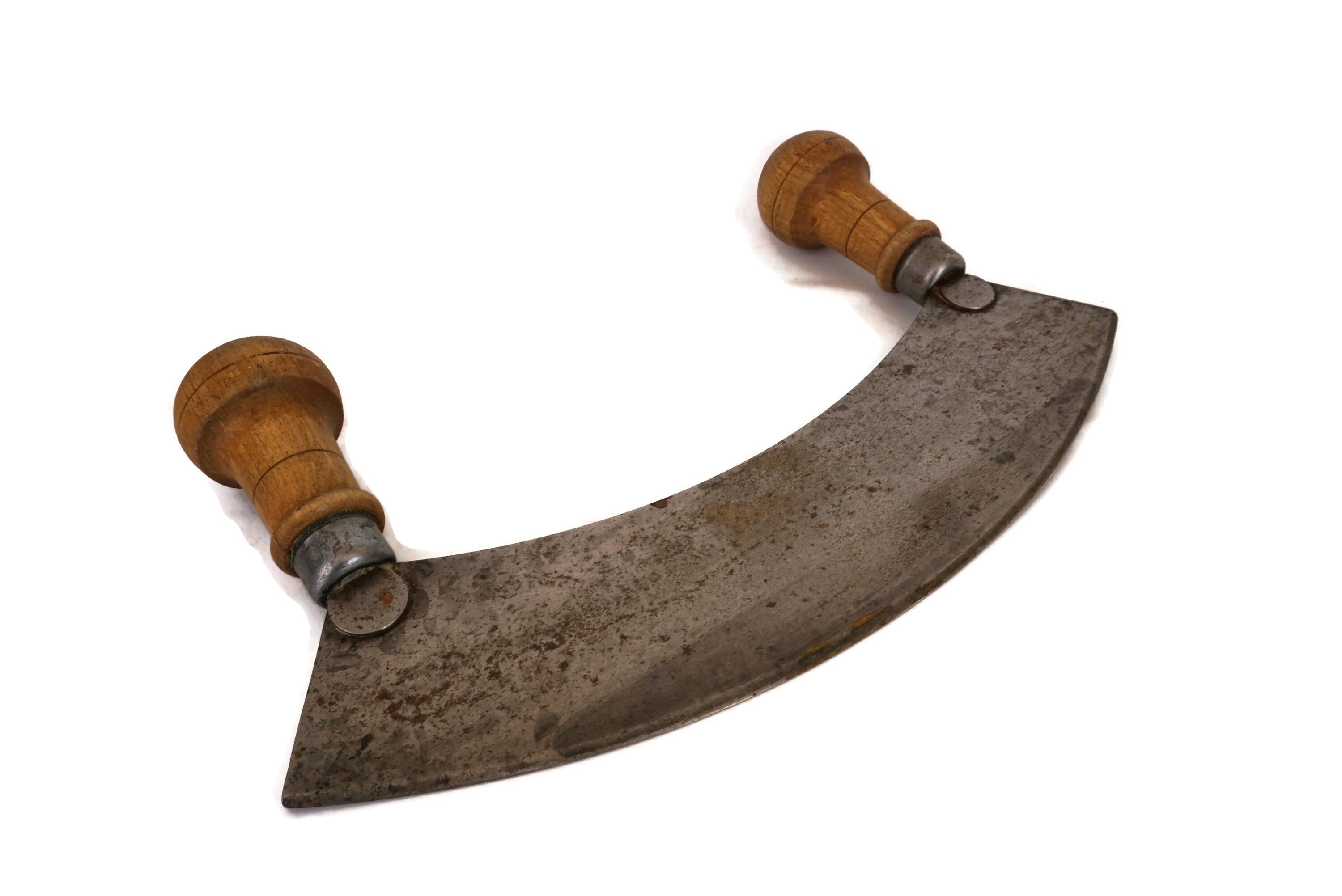 Antique Peugeot Frères Herb Chopper, Mezzaluna Knife, Round Knife with