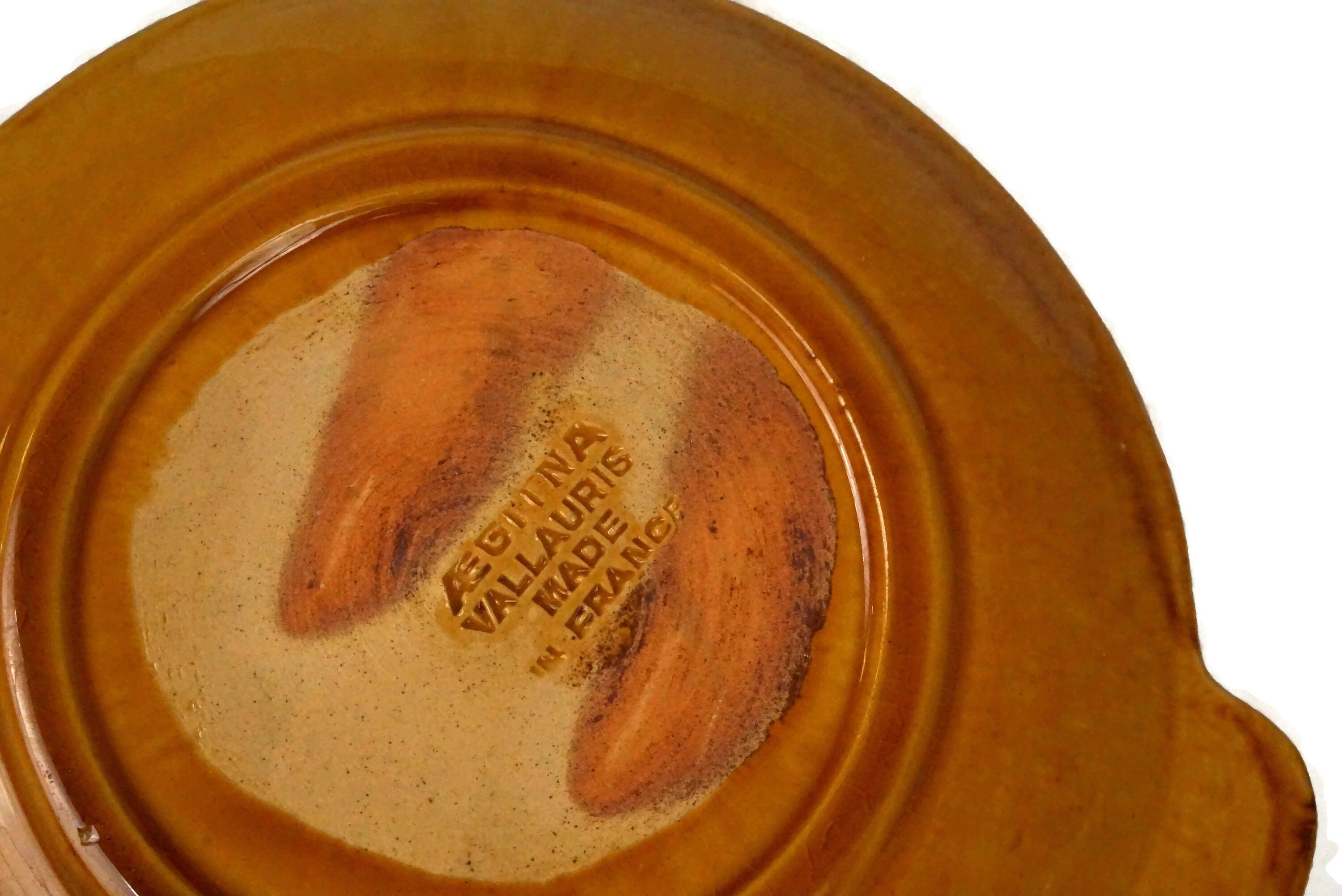 French Pottery Snail Plates Set of 6, Vallauris Mid Century Ceramic Dishes