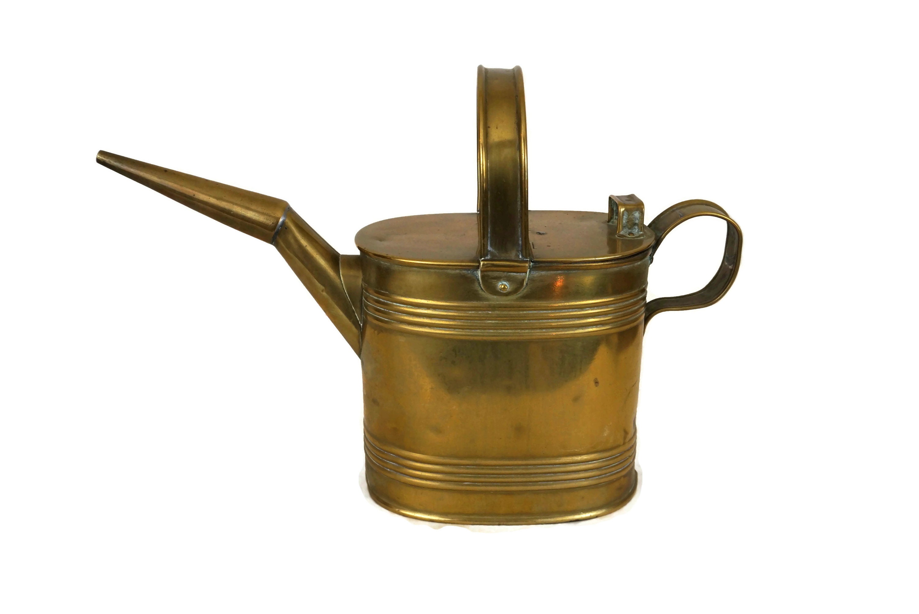 Antique Edwardian Brass Watering Can