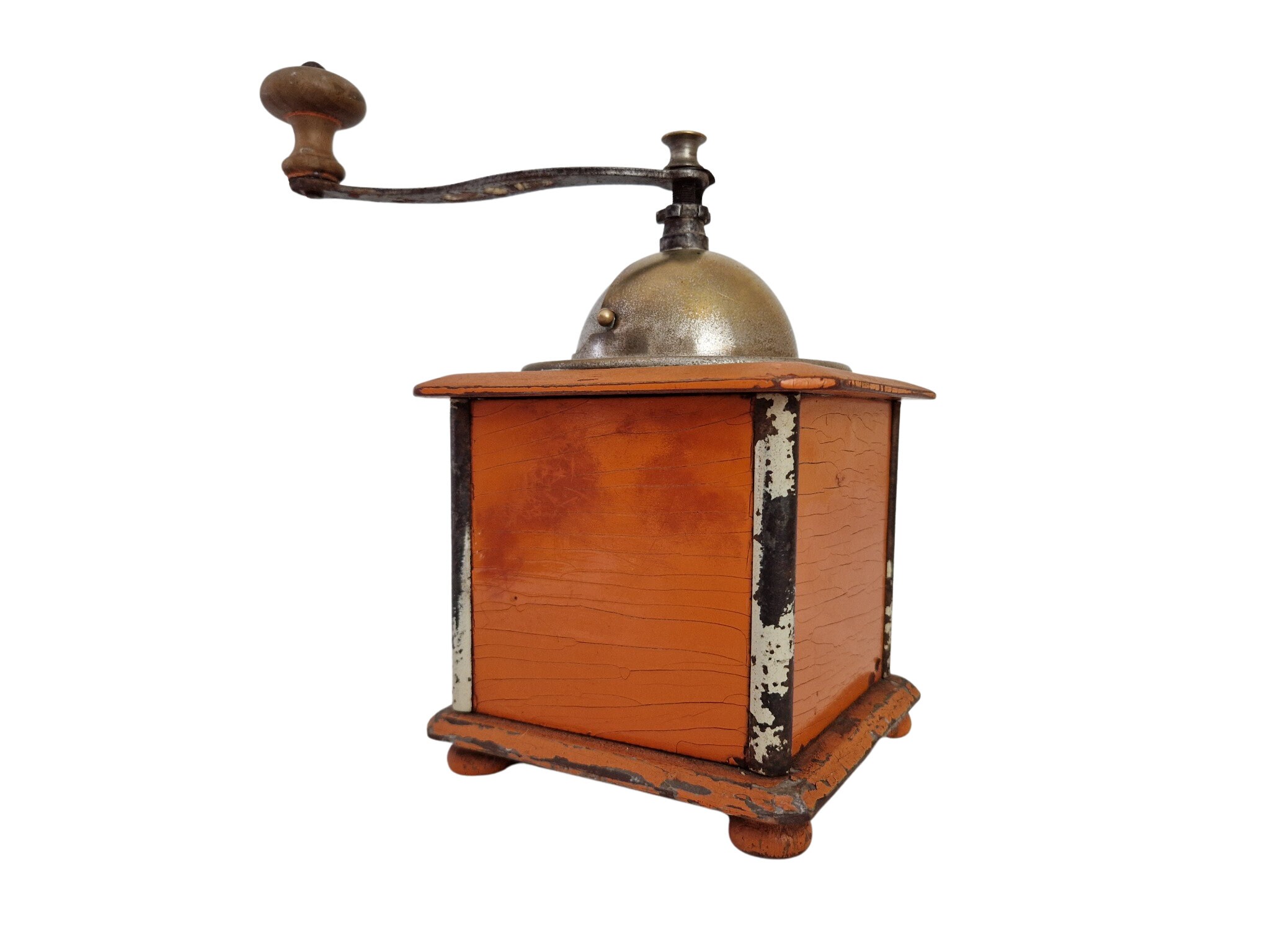 RESERVED for Dee. Antique Wood Manual Coffee Mill Grinder by Peugeot