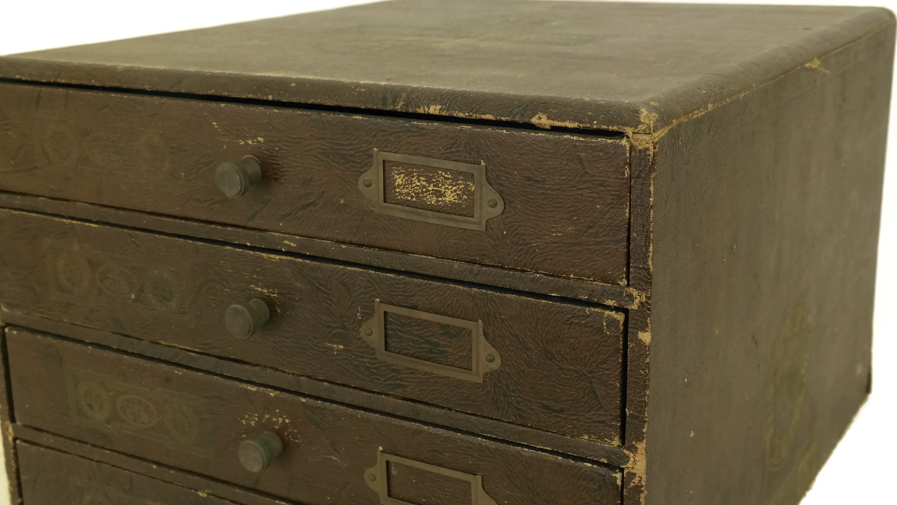 Antique Sewing Thread Box, French Embroidery Floss Storage