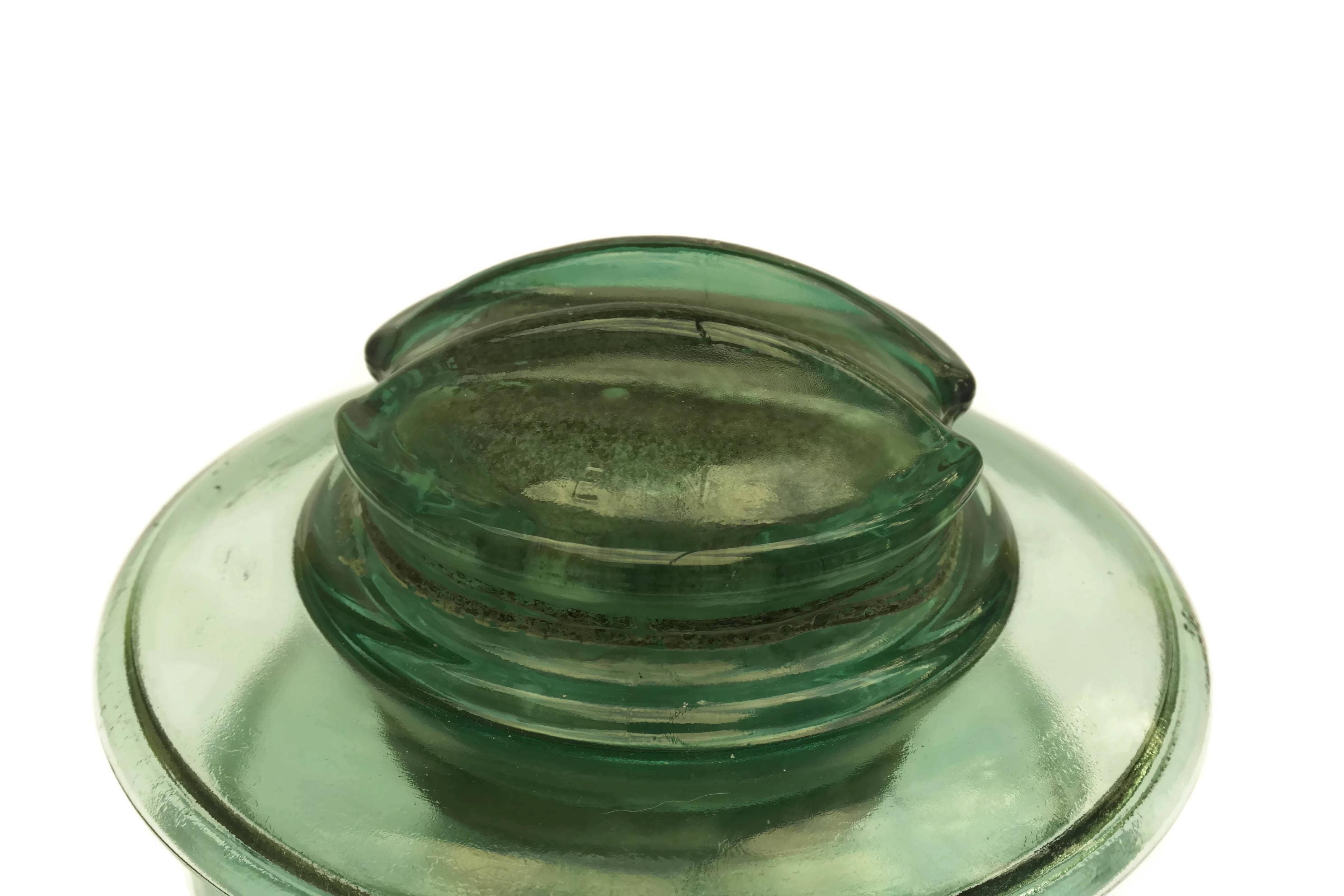 Very Large Vintage French Green Glass Insulator.