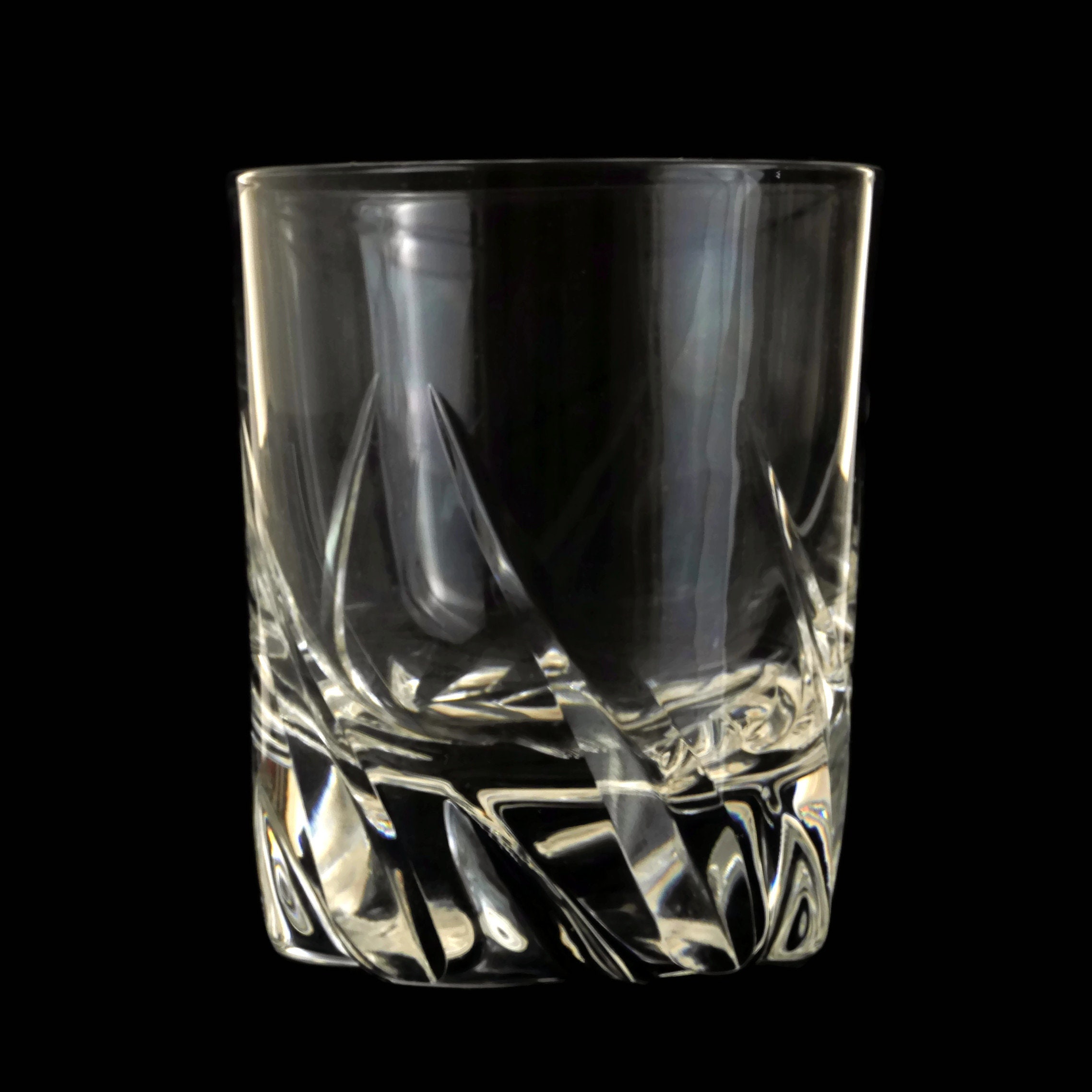 Daum Crystal Cocktail Glasses Set of 4, Vintage French Barware and Bar