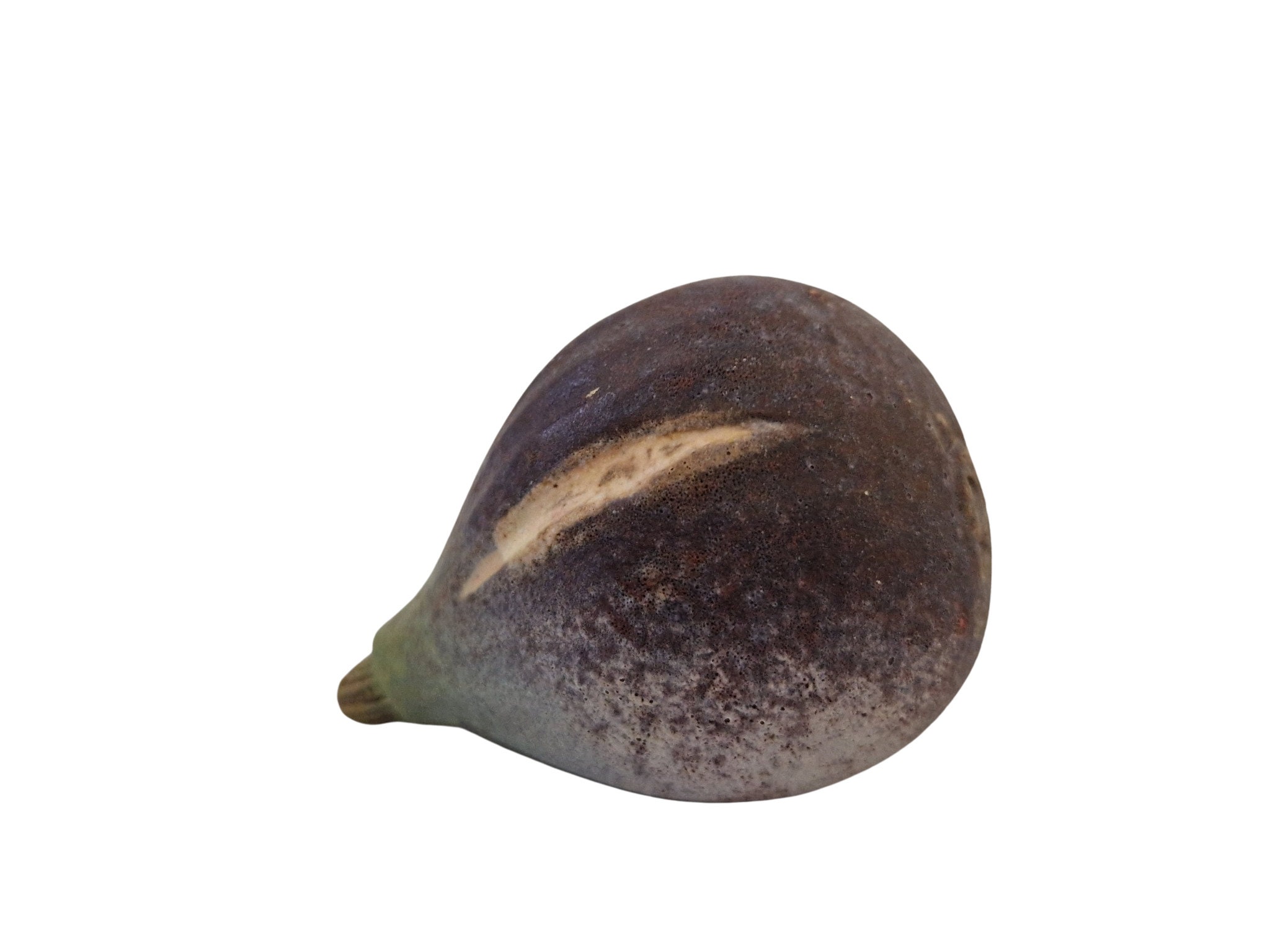 Hand Painted Ceramic Figs by Figueres, Set of 4, Vintage Trompe L'Oeil