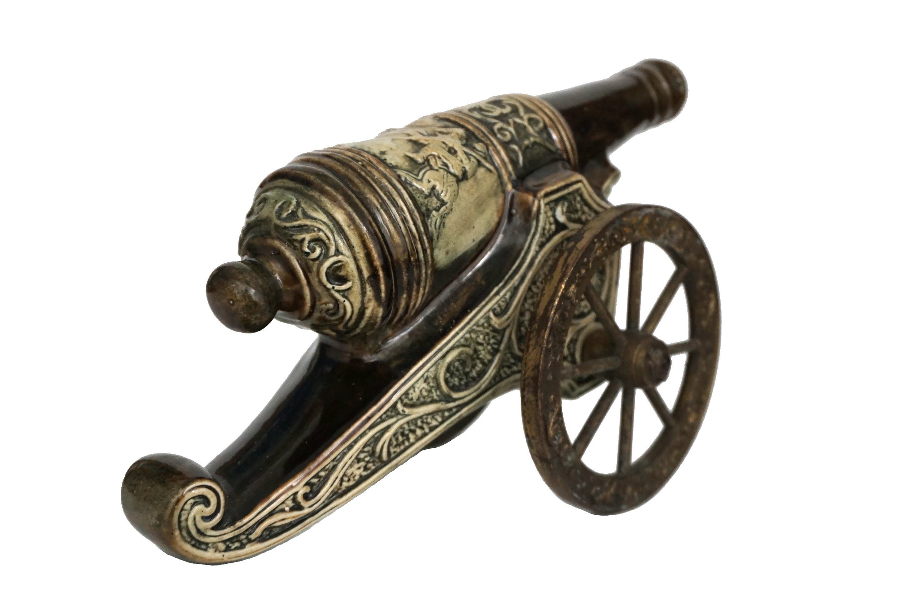 Ceramic Cannon Red Wine Decanter by Barsottini, Mid Century Italian