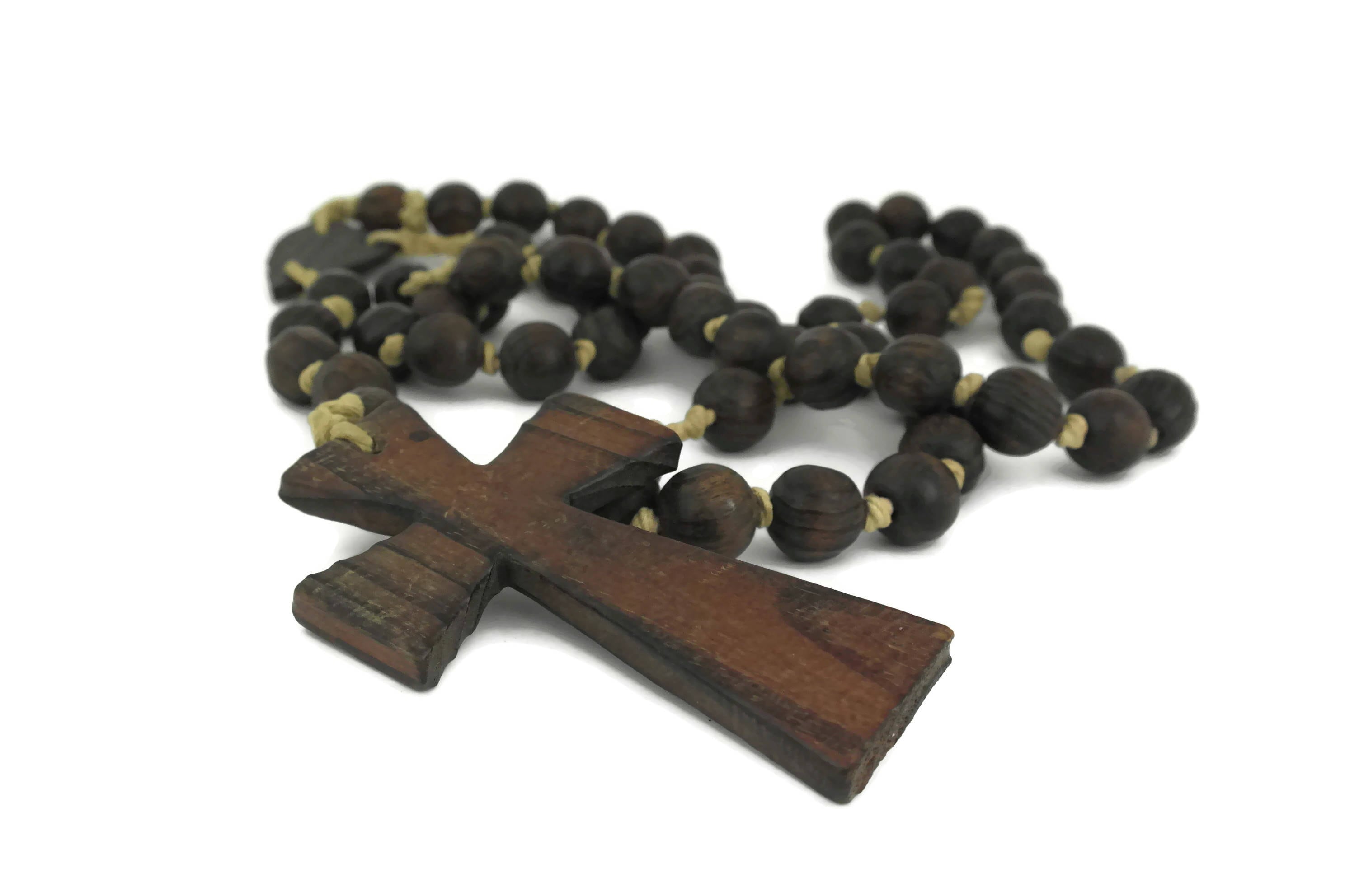 Antique French Wooden Monks Rosary Beads