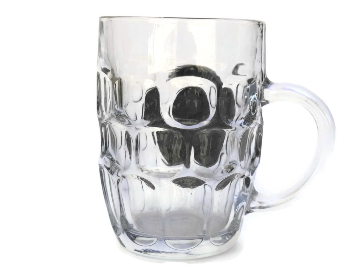 Paris Souvenir Mug with Eiffel Tower. French Vintage Glass Beer Stein