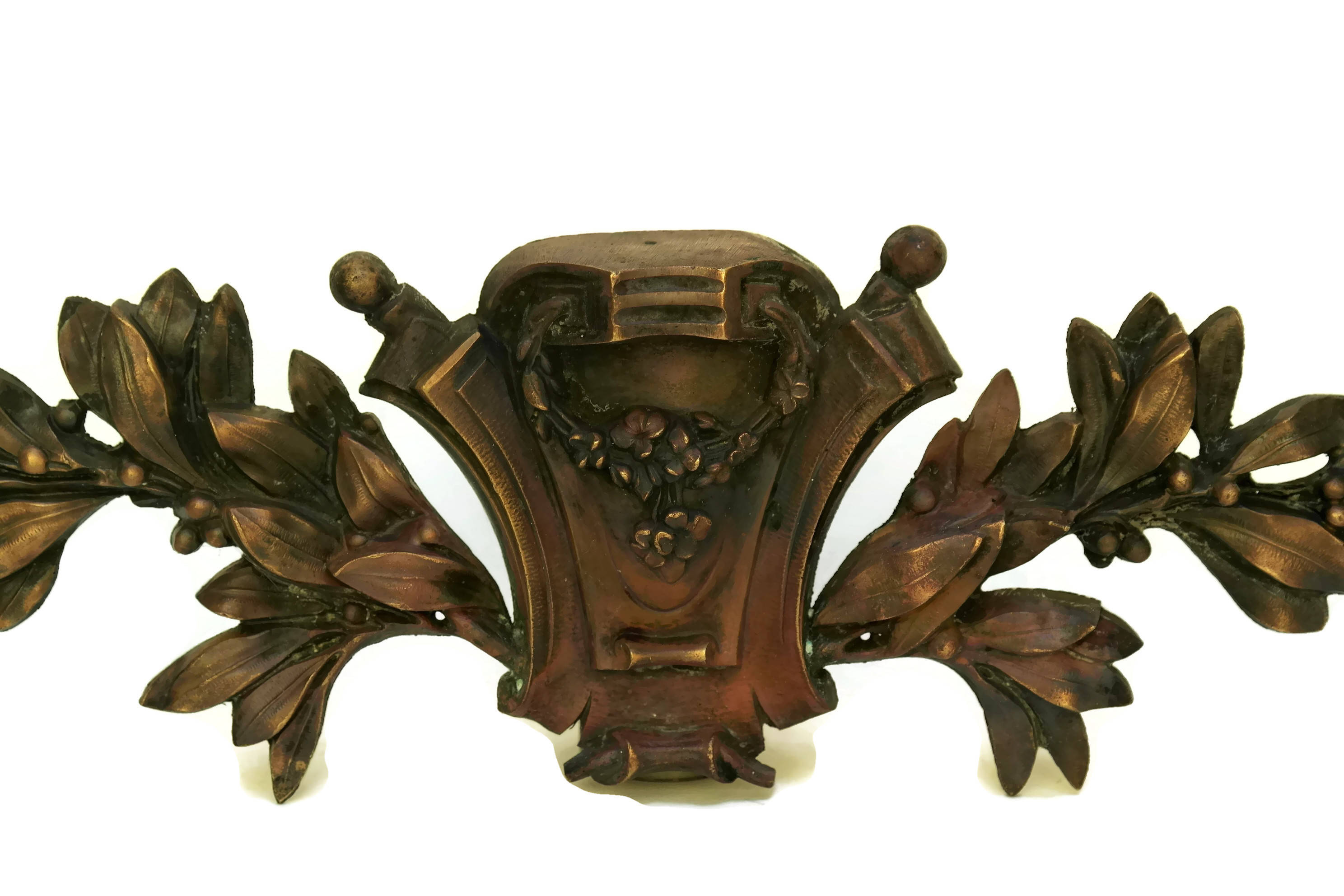 Antique Bronze French Furniture Molding Ornament.