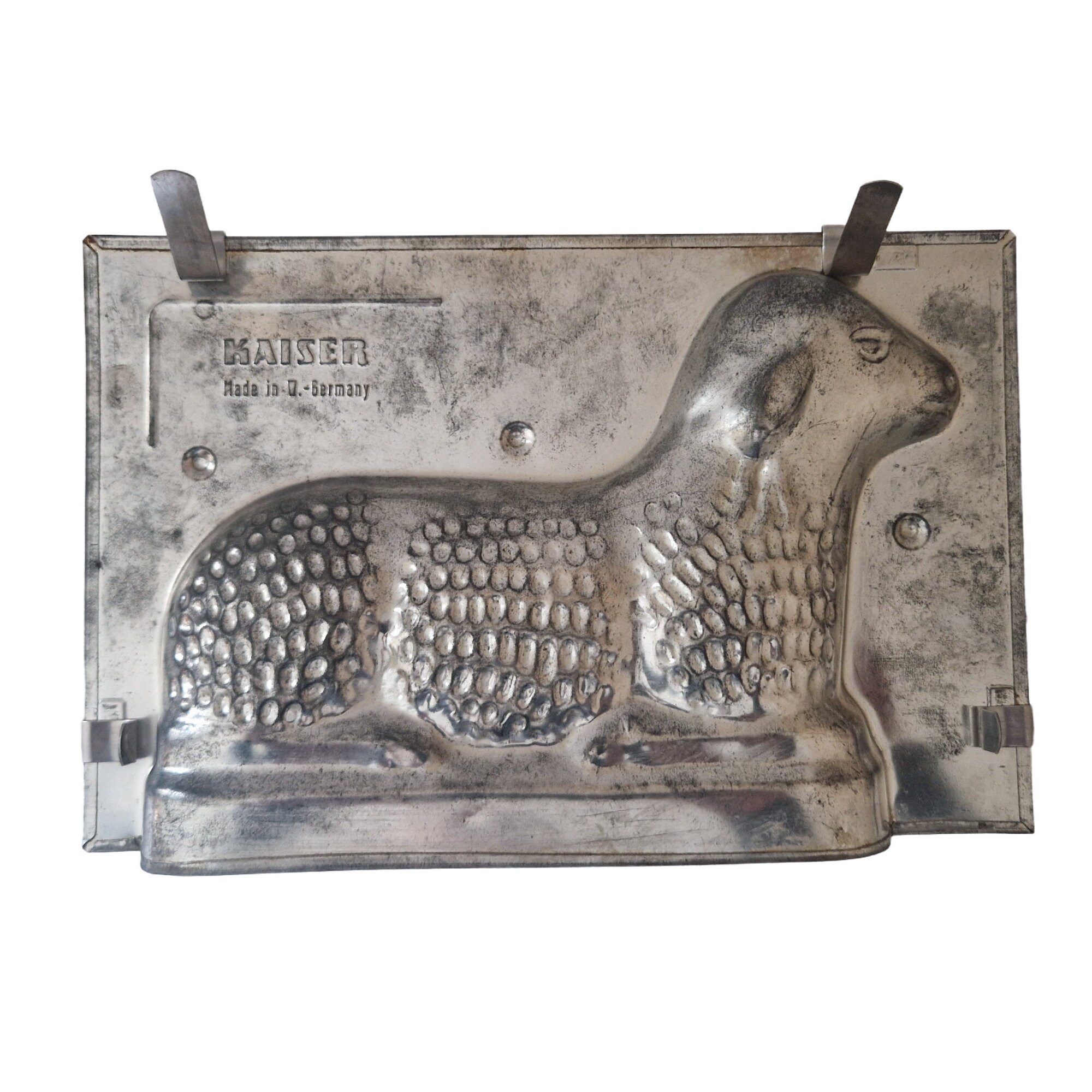 Vintage Easter Lamb Chocolate Mold, Kaiser Two Part Cake Tin, Farmhouse