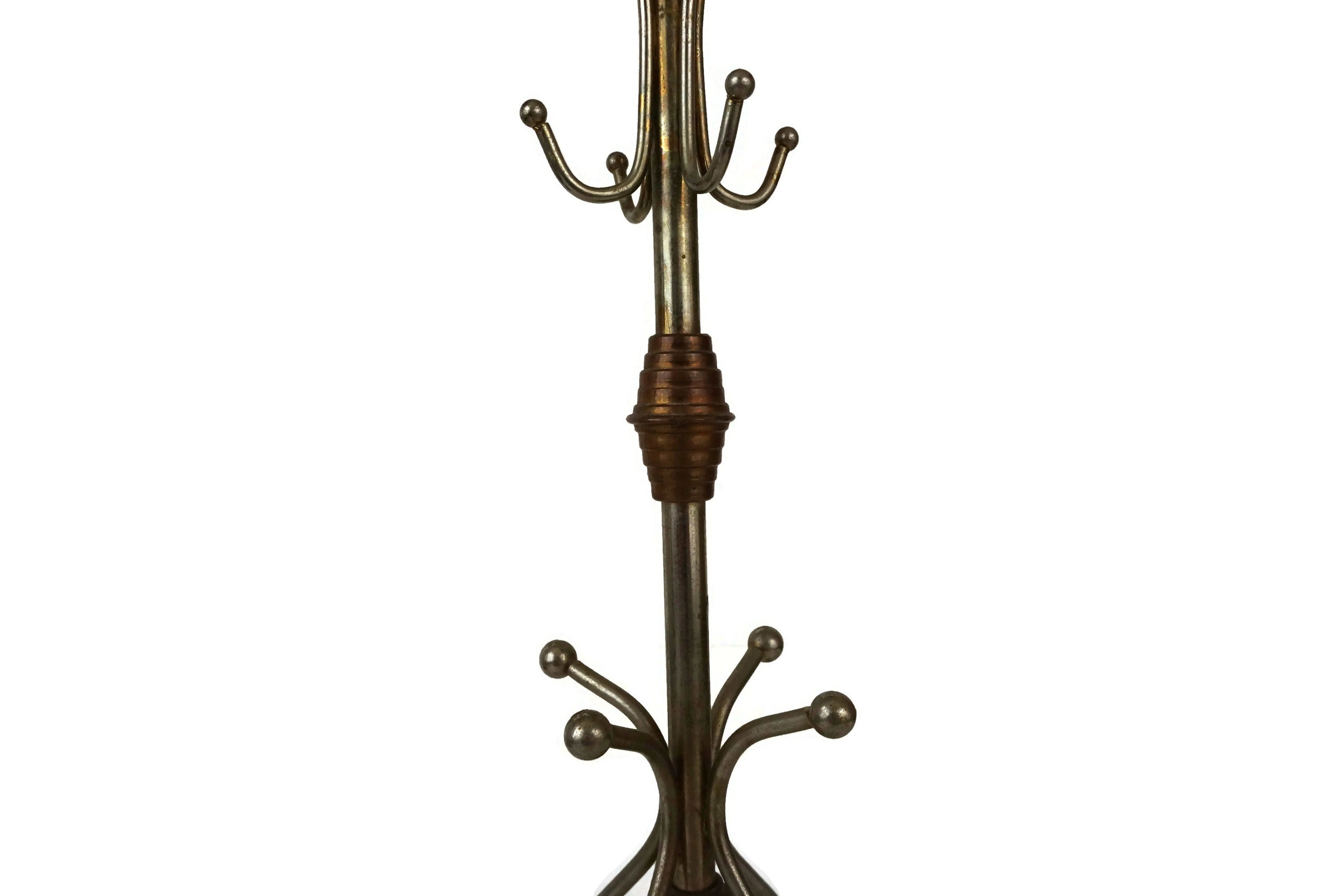 Vintage Miniature Metal Coat Rack, Jewelry Organizer Stand, Dollhouse